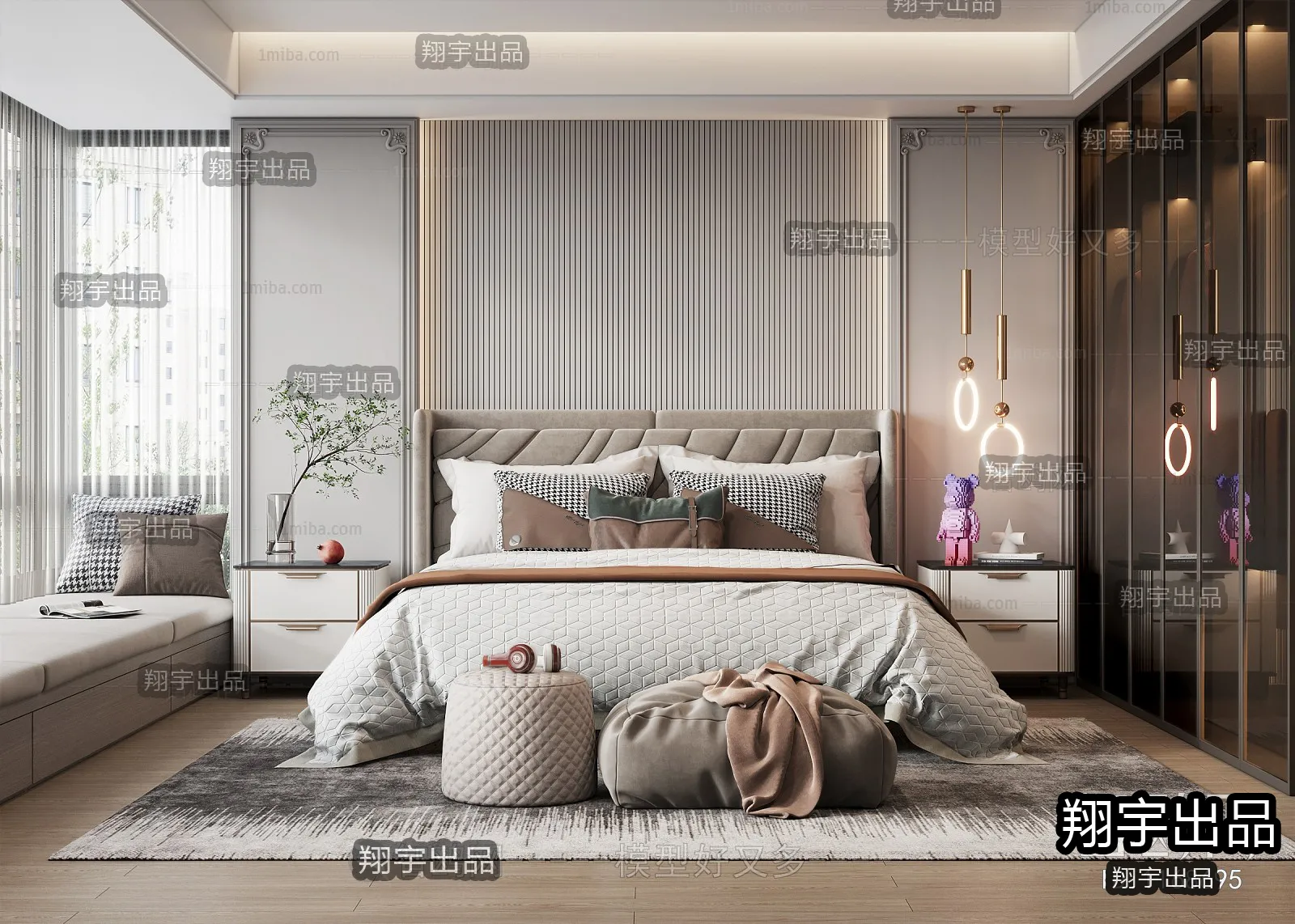 Bedroom – Modern Design – 3D66 – 3D Scenes – 013