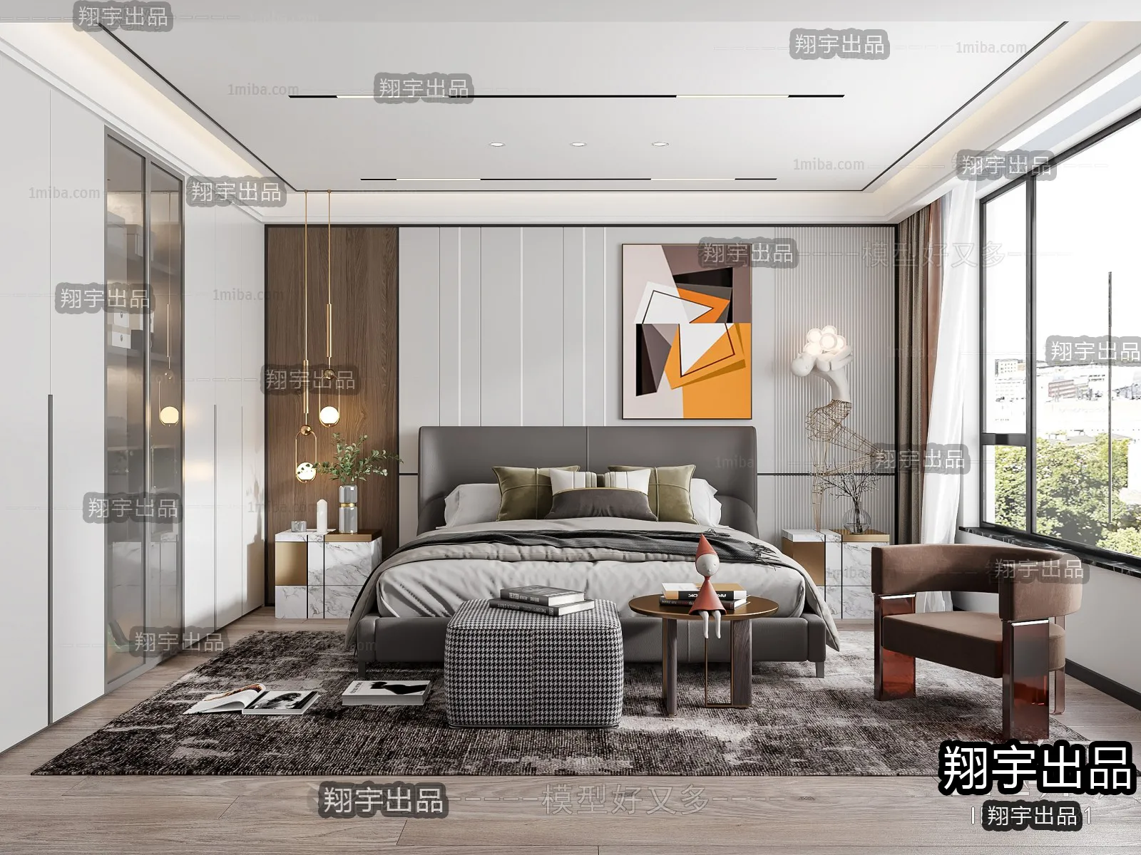 Bedroom – Modern Design – 3D66 – 3D Scenes – 014