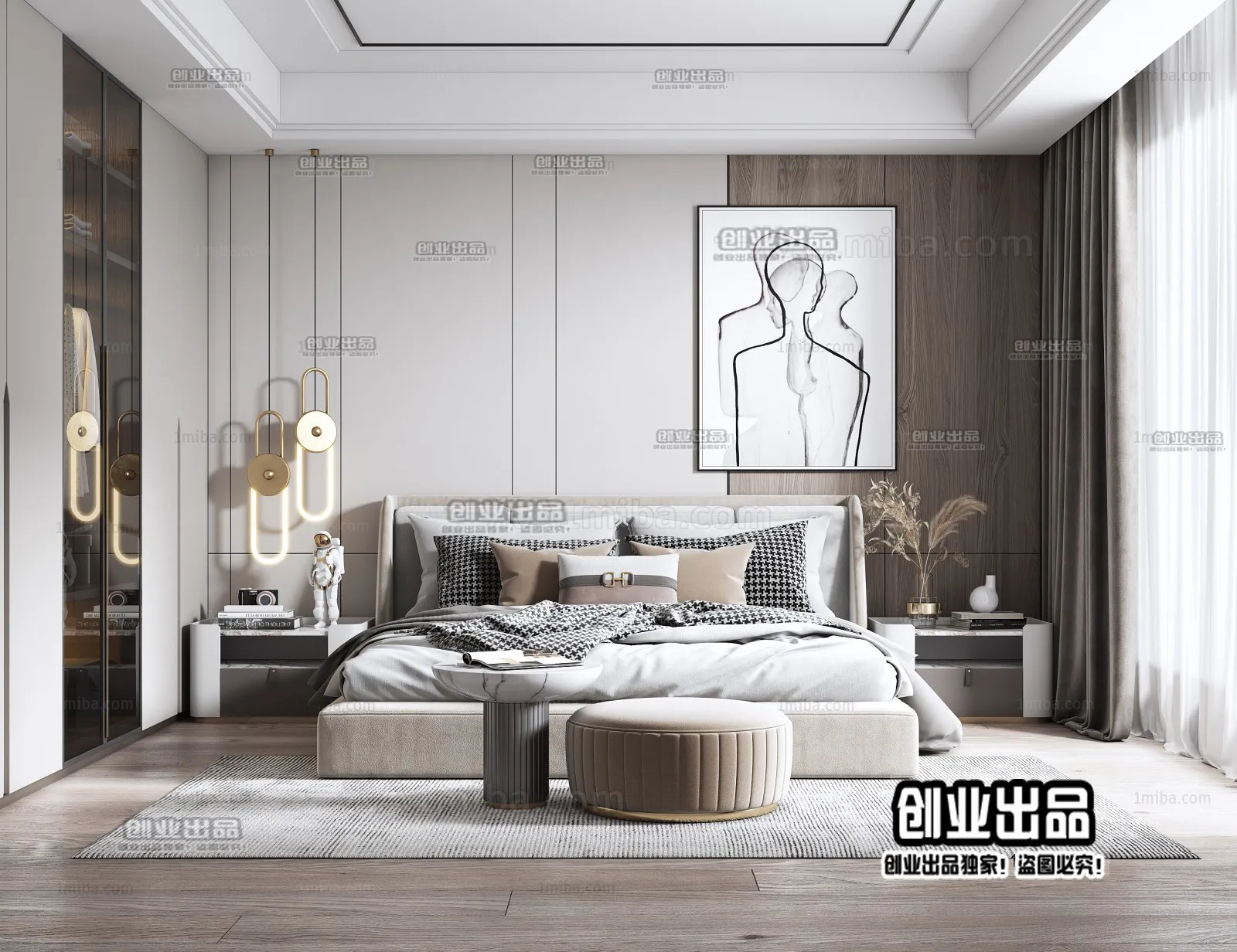 Bedroom – Modern Design – 3D66 – 3D Scenes – 018