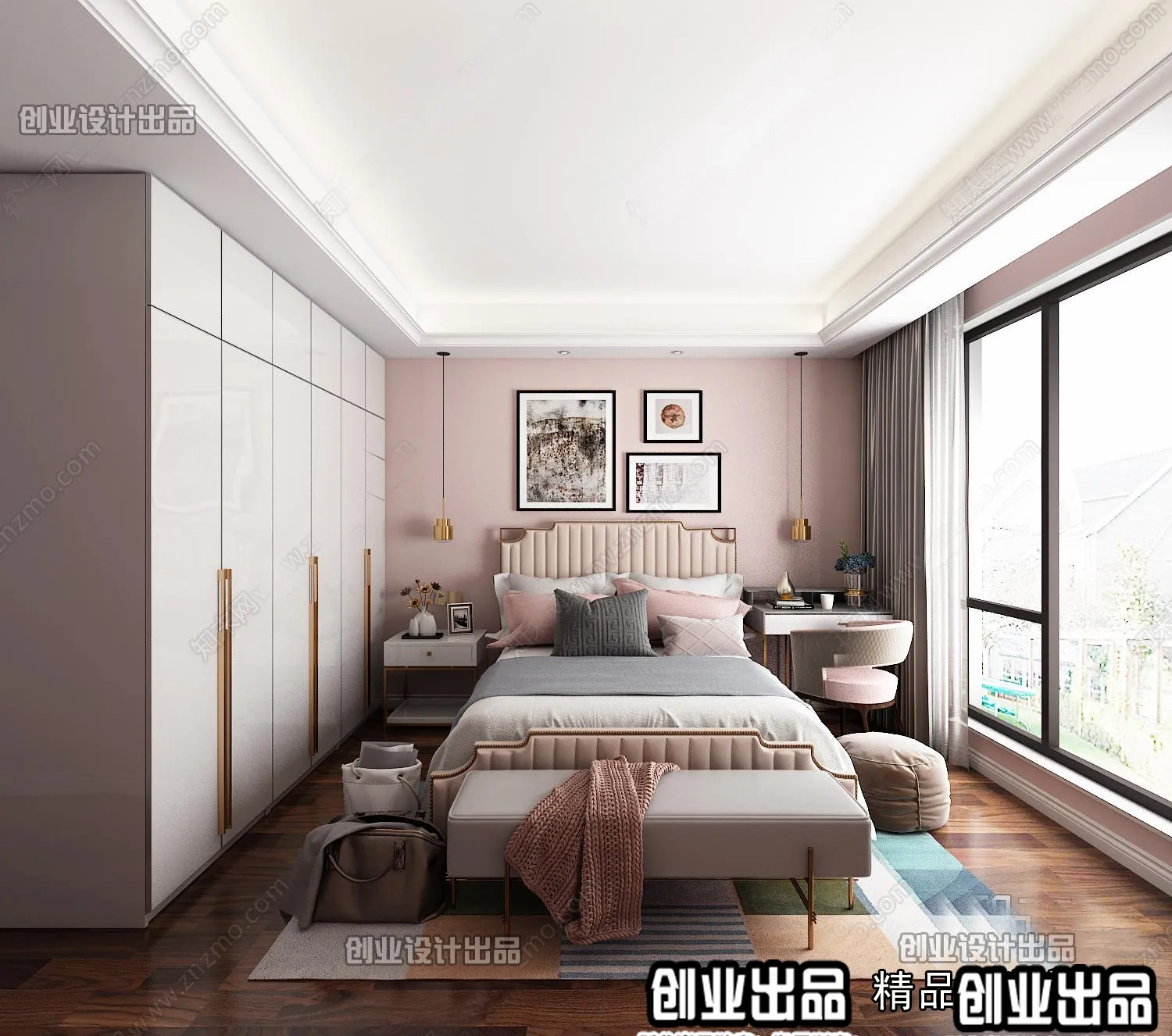 Bedroom – Modern Design – 3D66 – 3D Scenes – 022