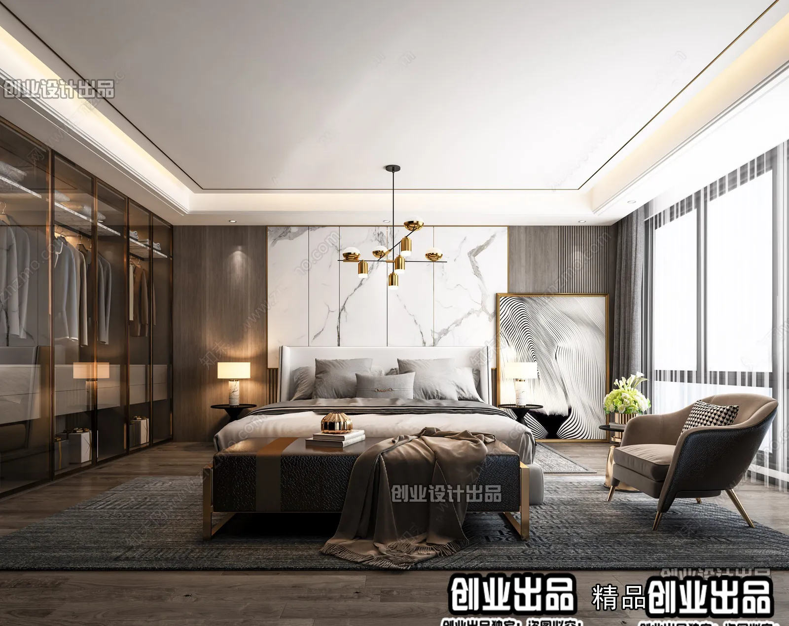 Bedroom – Modern Design – 3D66 – 3D Scenes – 023