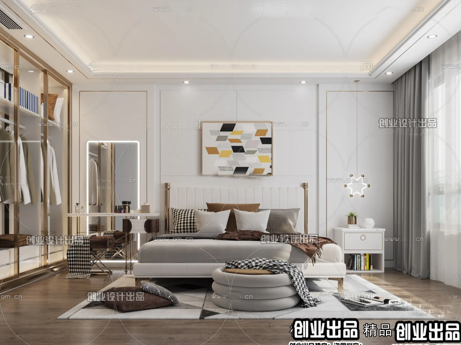 Bedroom – Modern Design – 3D66 – 3D Scenes – 024
