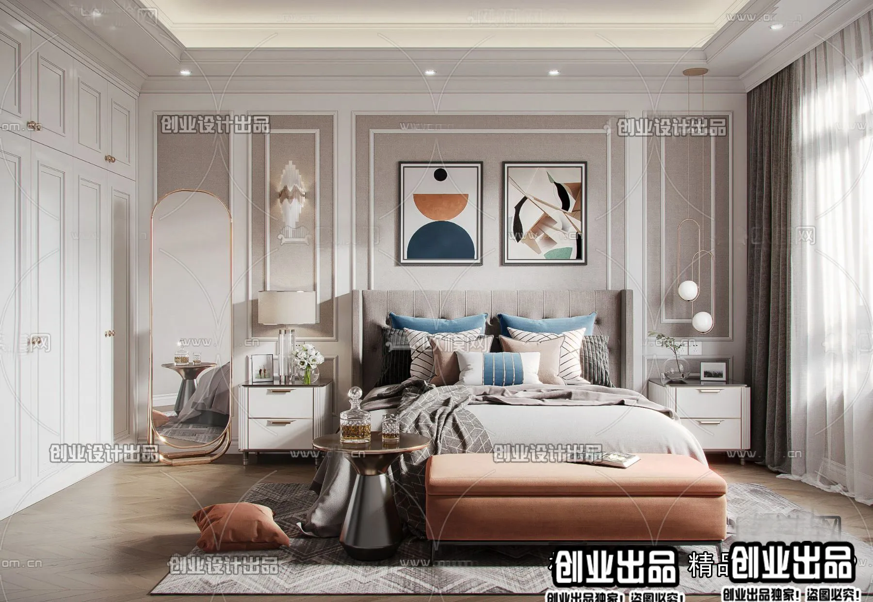 Bedroom – Modern Design – 3D66 – 3D Scenes – 026