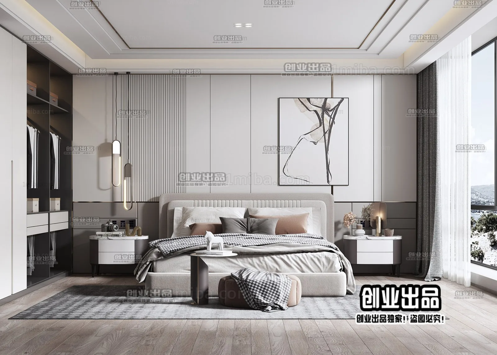Bedroom – Modern Design – 3D66 – 3D Scenes – 027