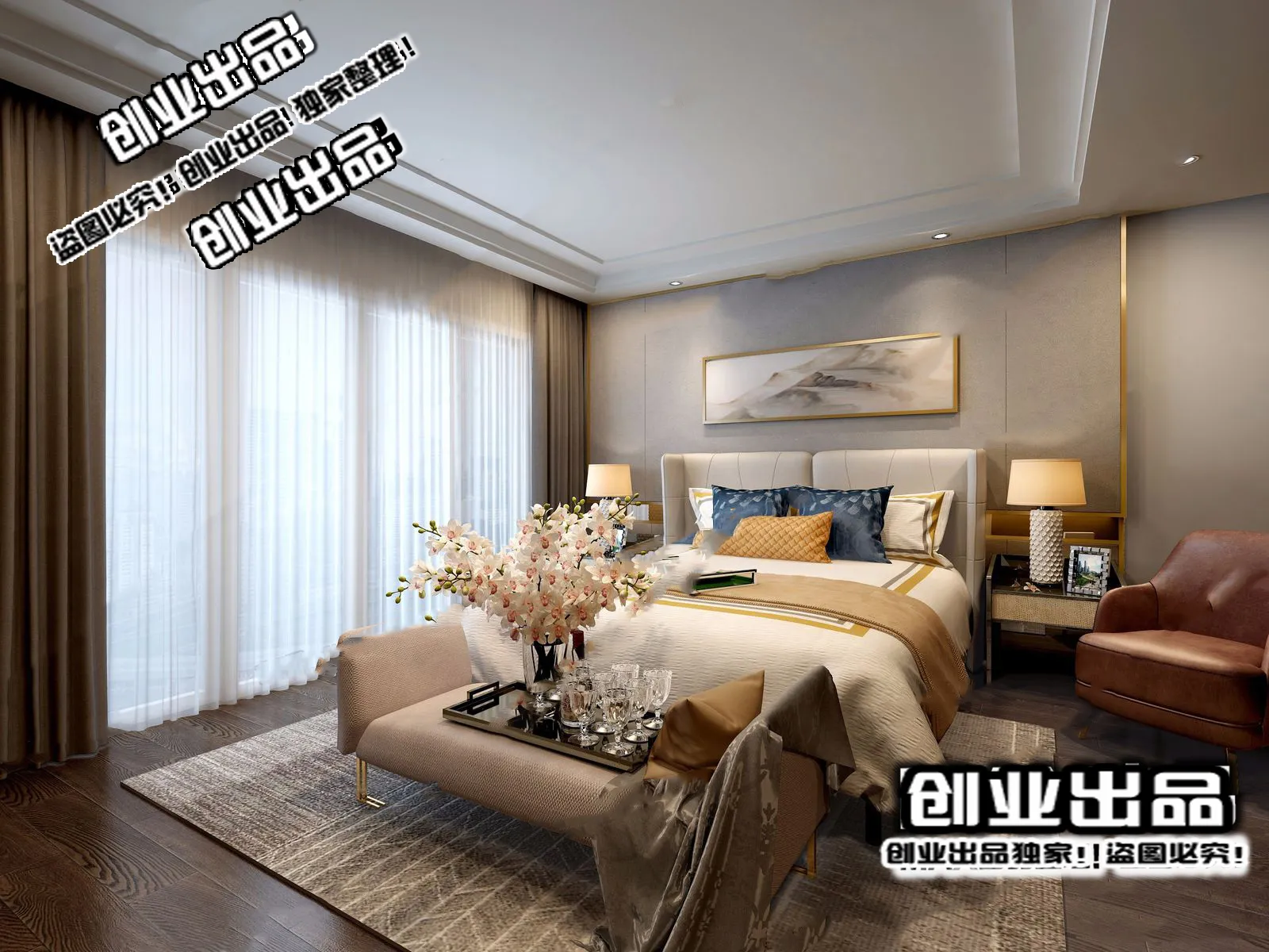 Bedroom – Modern Design – 3D66 – 3D Scenes – 036