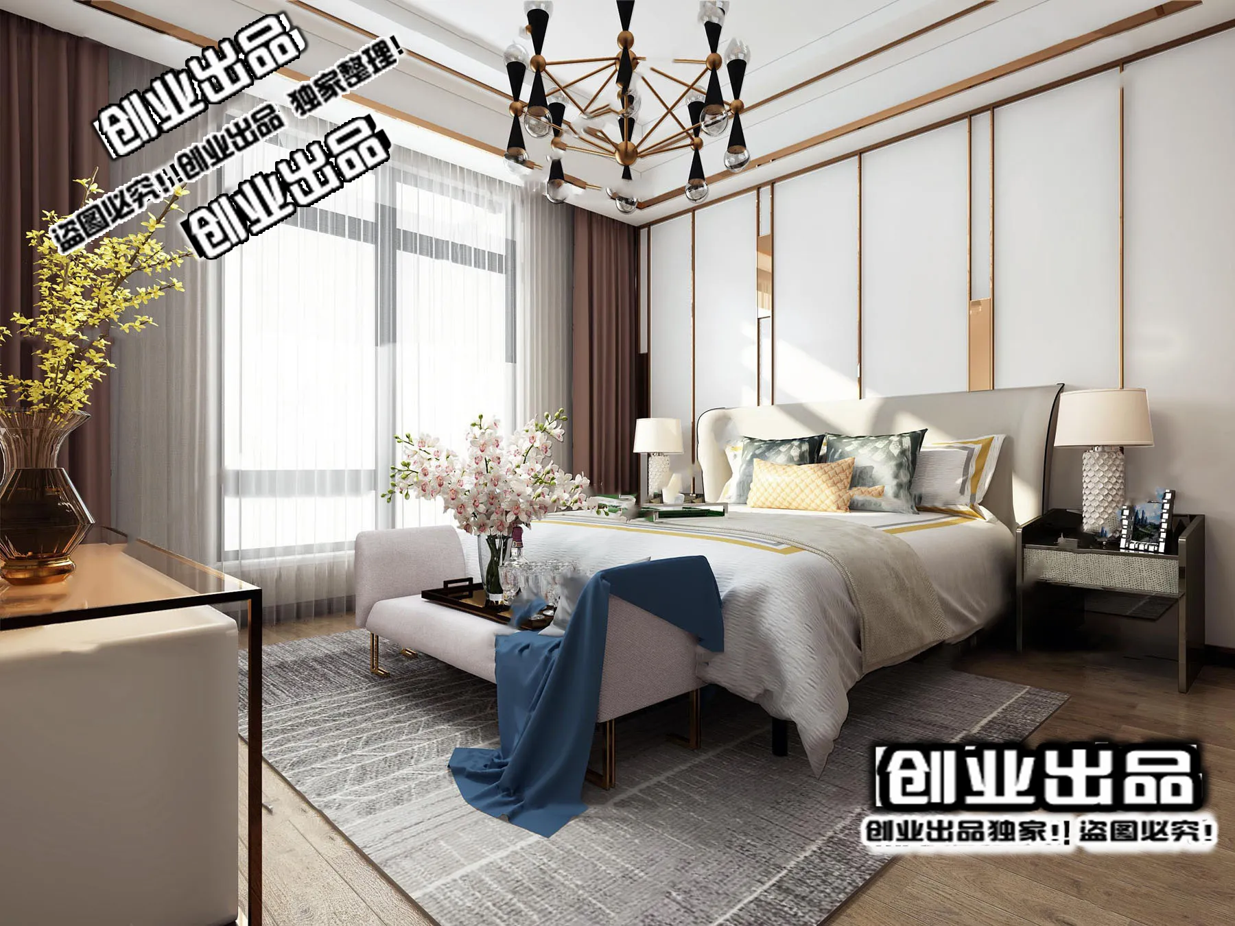 Bedroom – Modern Design – 3D66 – 3D Scenes – 037