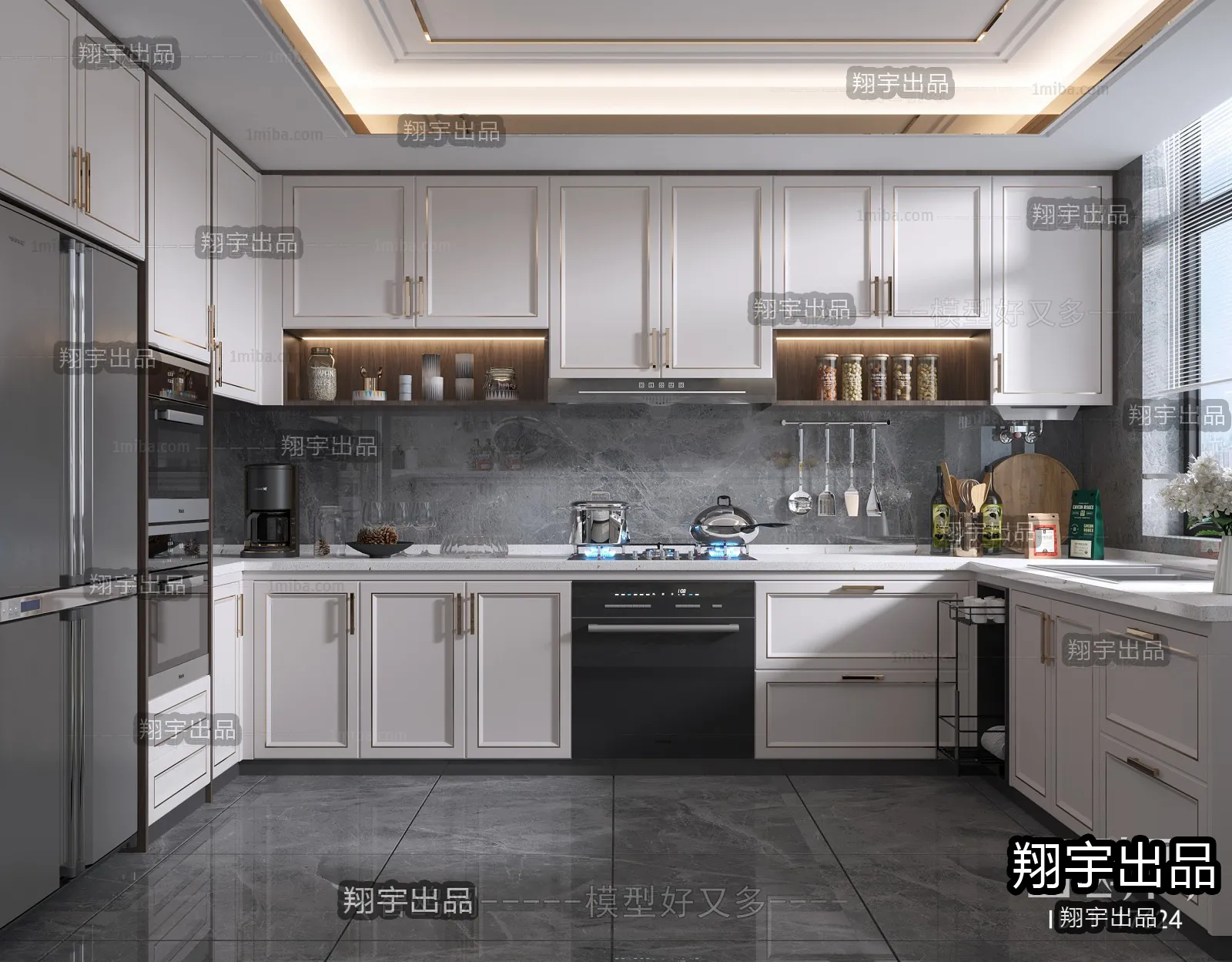 Kitchen – Modern Design – 3D66 – 3D Scenes – 002