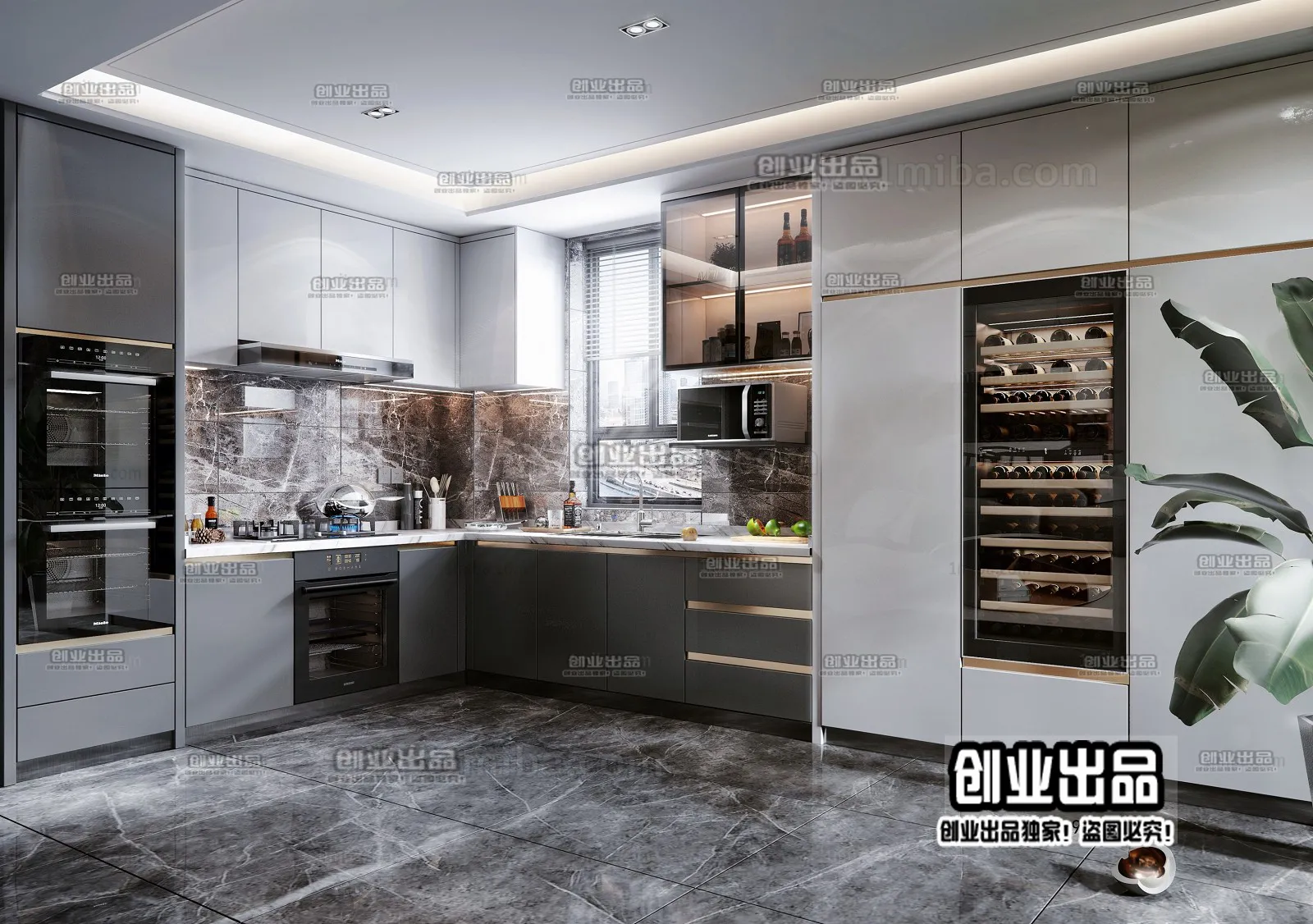 Kitchen – Modern Design – 3D66 – 3D Scenes – 007