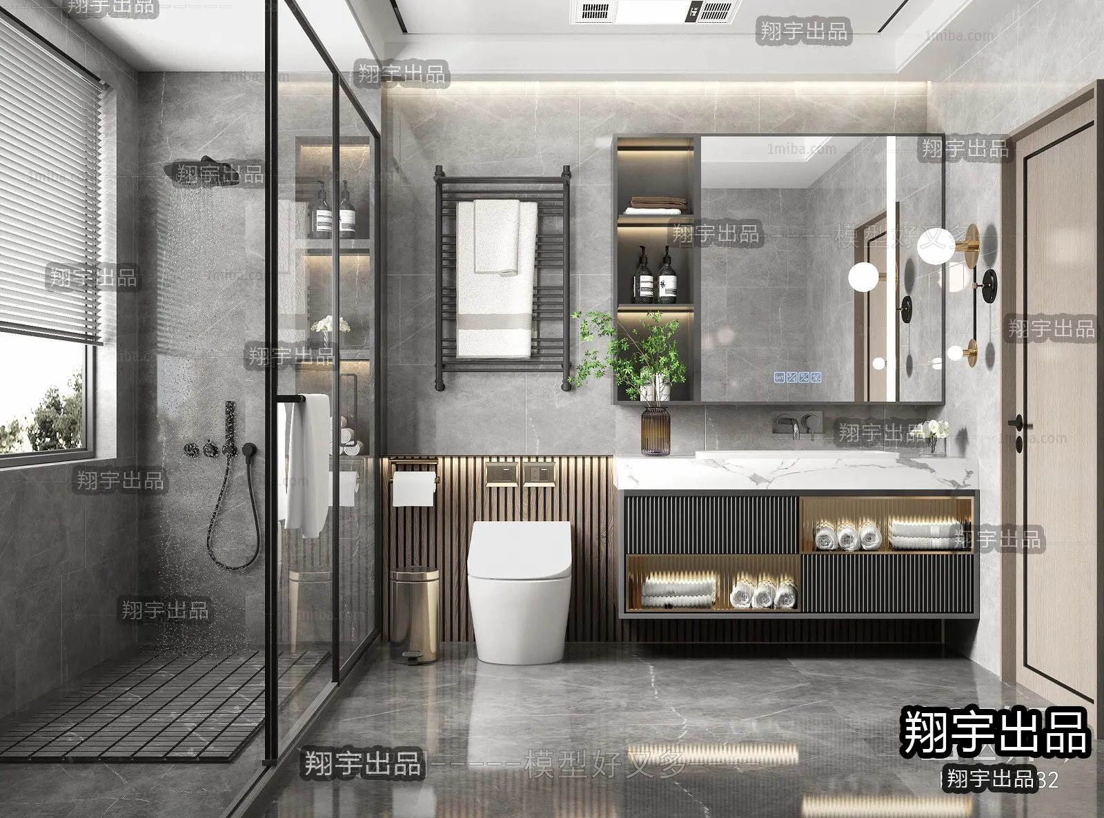 Bathroom – Modern Design – 3D66 – 3D Scenes – 003