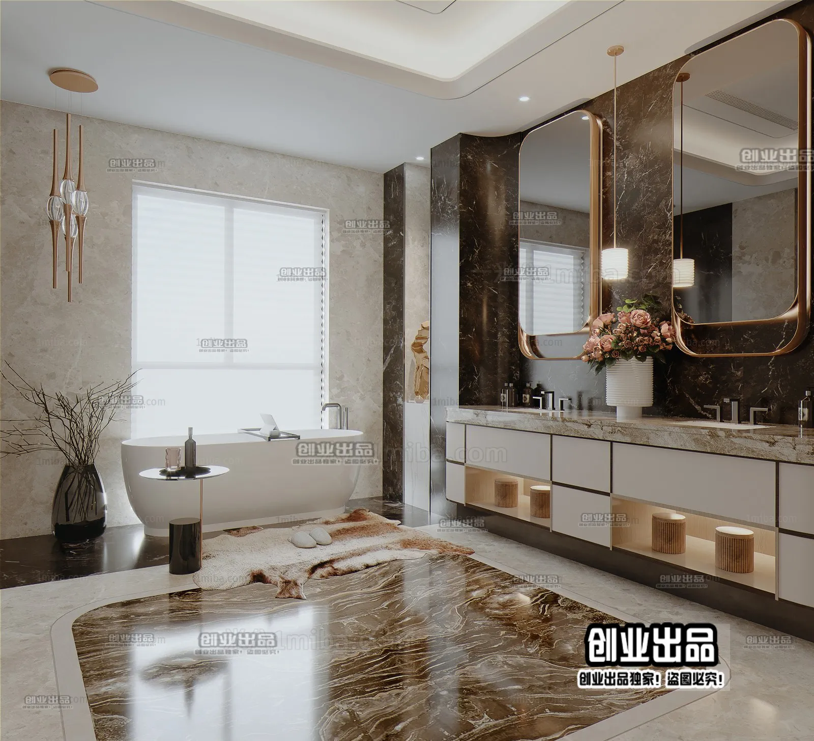 Bathroom – Modern Design – 3D66 – 3D Scenes – 013