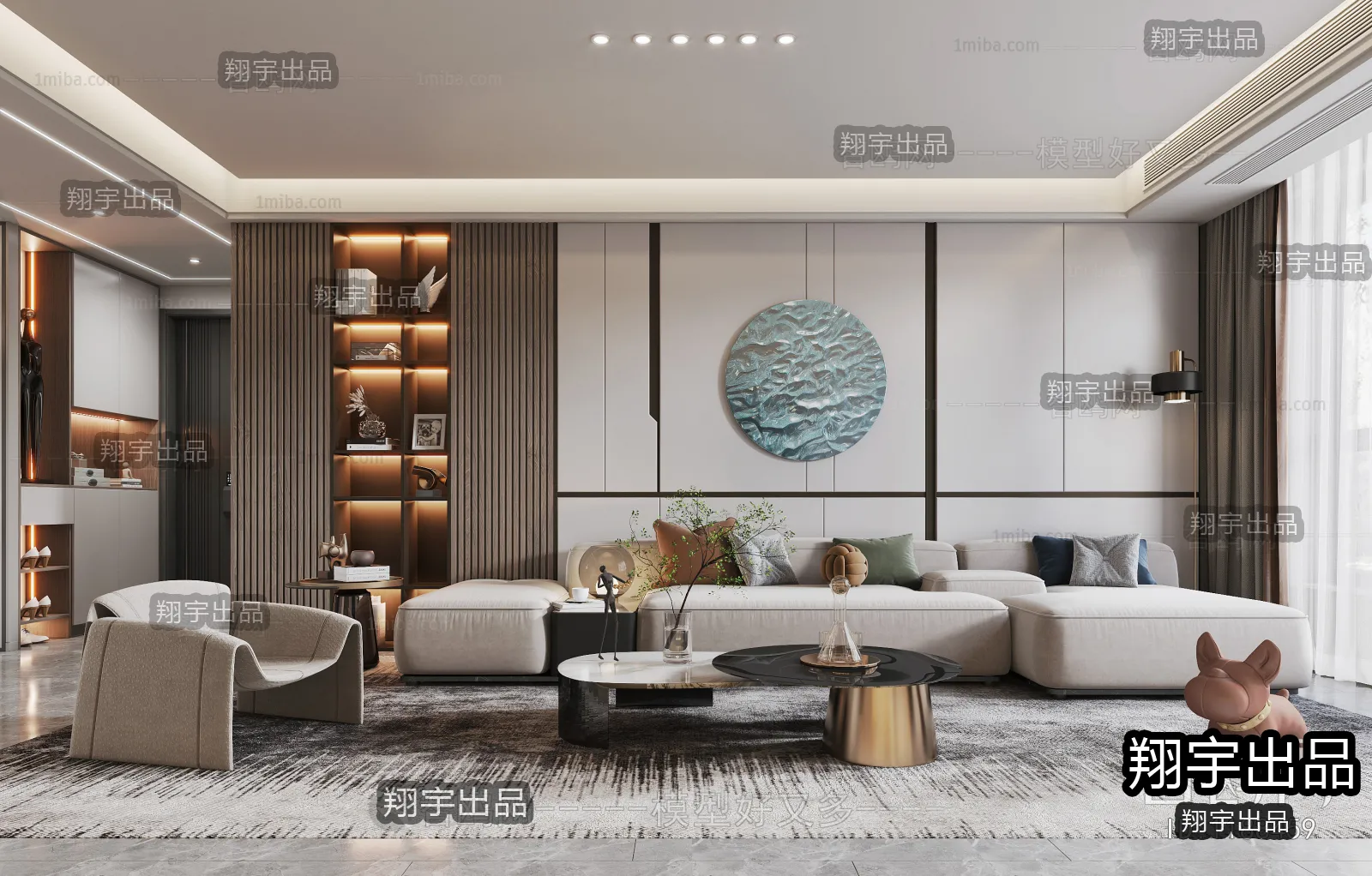 Living Room – Modern Interior Design – 3D Models – 027