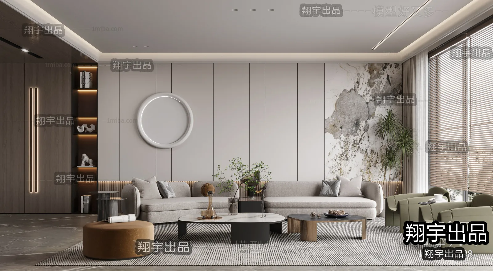 Living Room – Modern Interior Design – 3D Models – 033