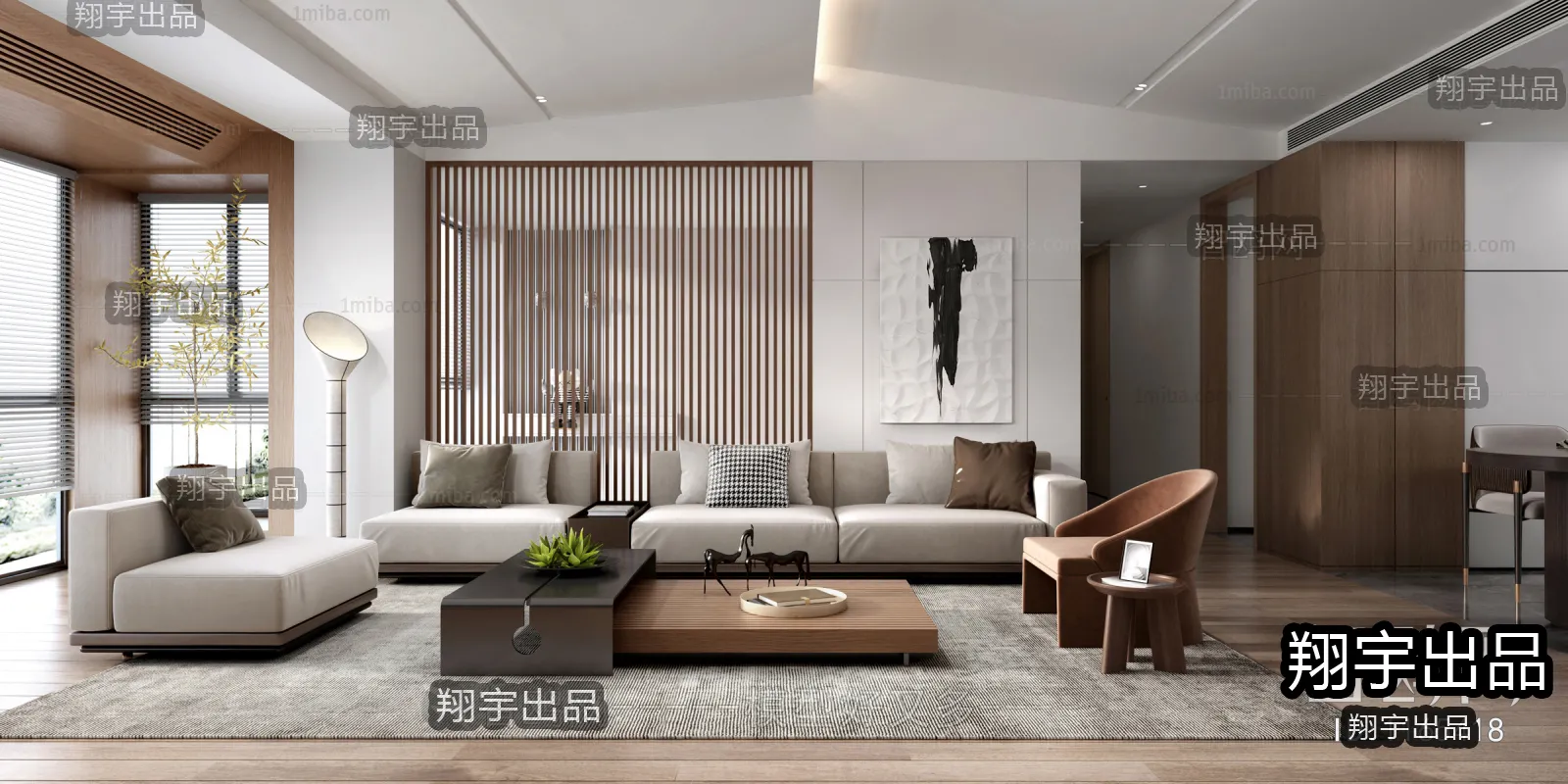 Living Room – Modern Interior Design – 3D Models – 038