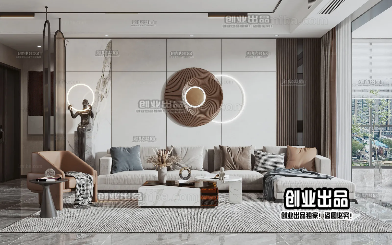 Living Room – Modern Interior Design – 3D Models – 060