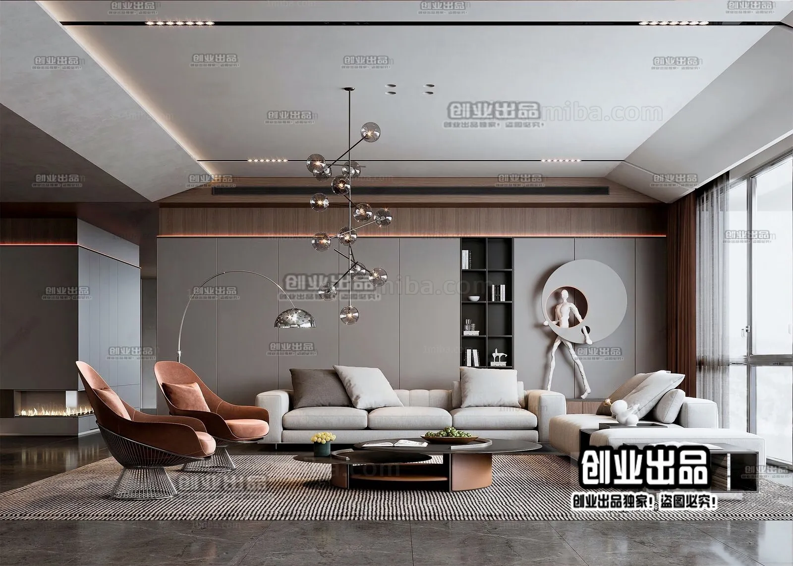 Living Room – Modern Interior Design – 3D Models – 065