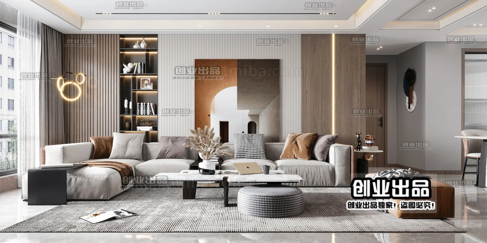 Living Room – Modern Interior Design – 3D Models – 076