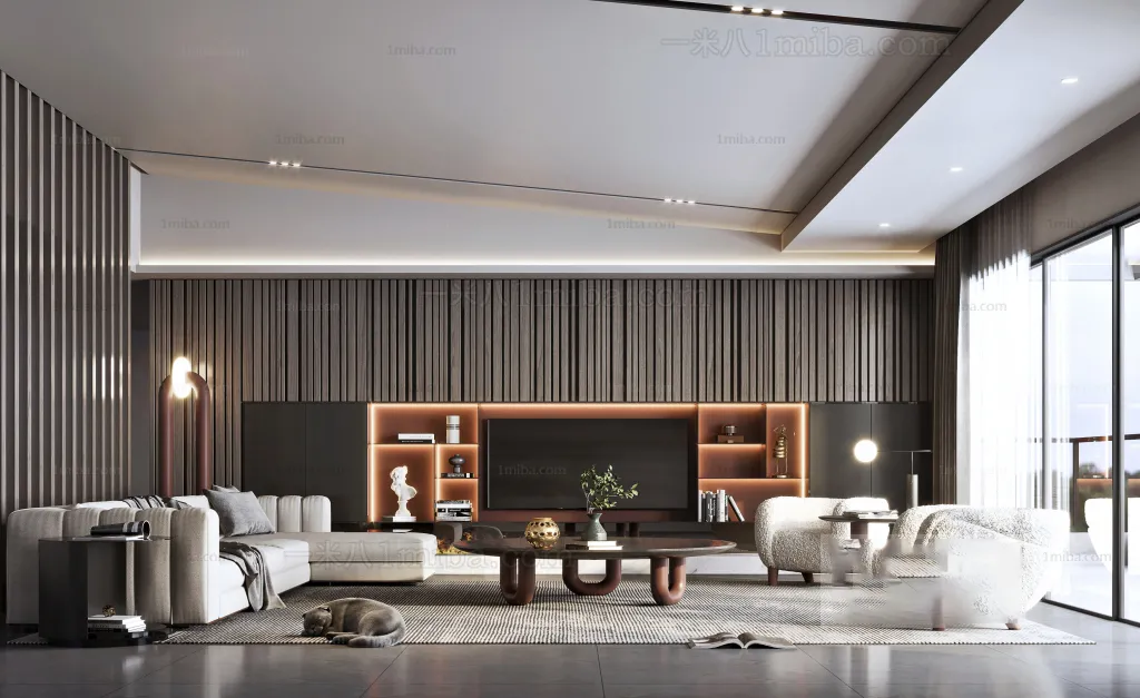 Living Room – Modern Interior Design – 3D Models – 085