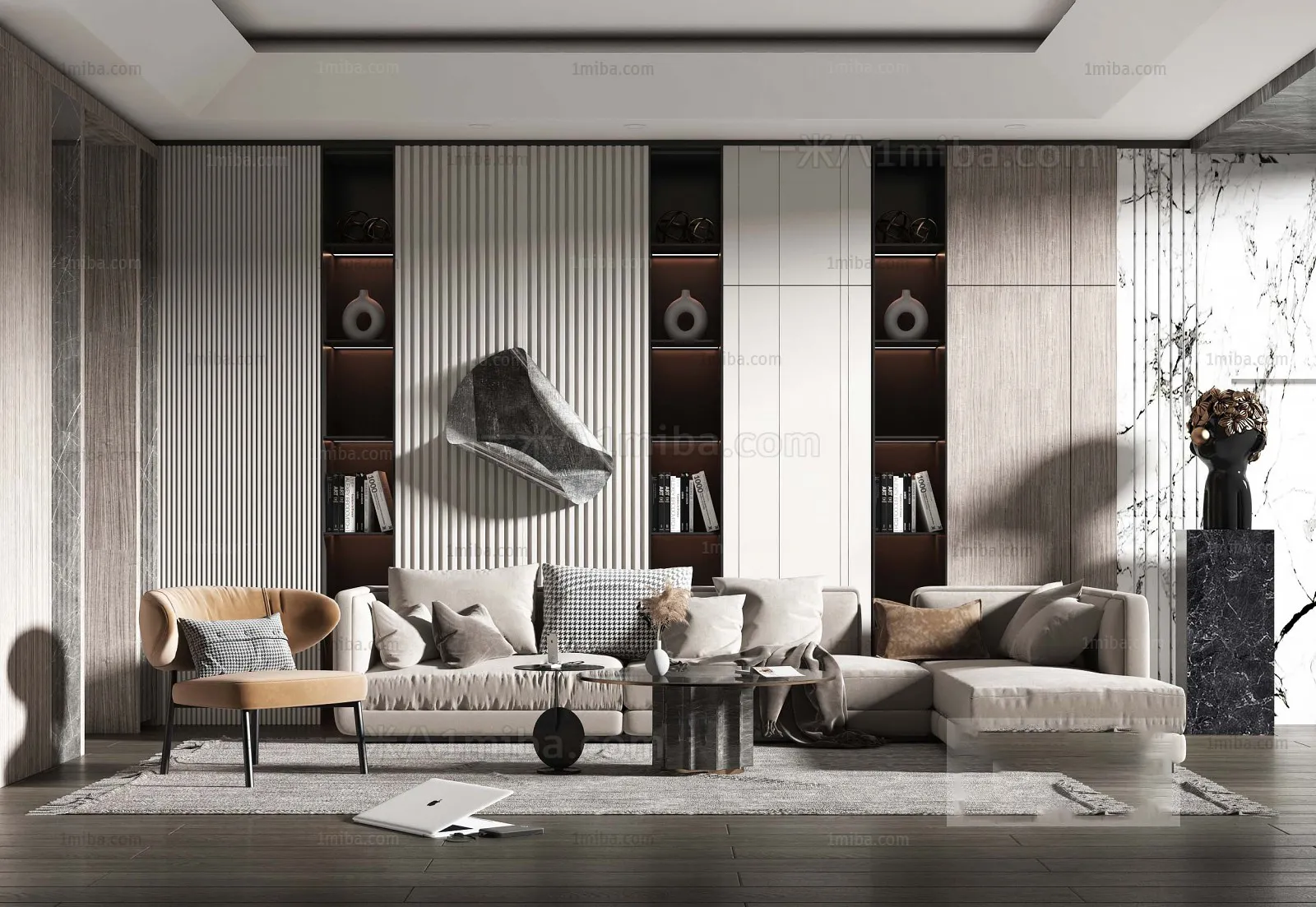 Living Room – Modern Interior Design – 3D Models – 099