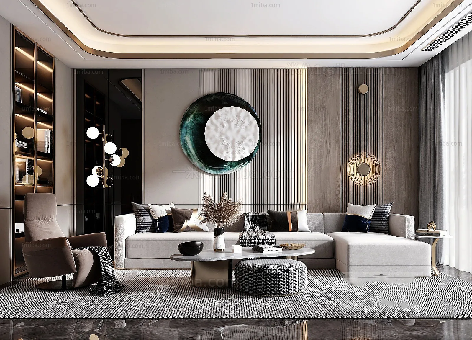 Living Room – Modern Interior Design – 3D Models – 109