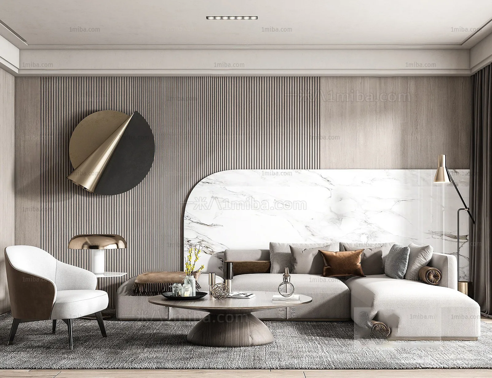 Living Room – Modern Interior Design – 3D Models – 114