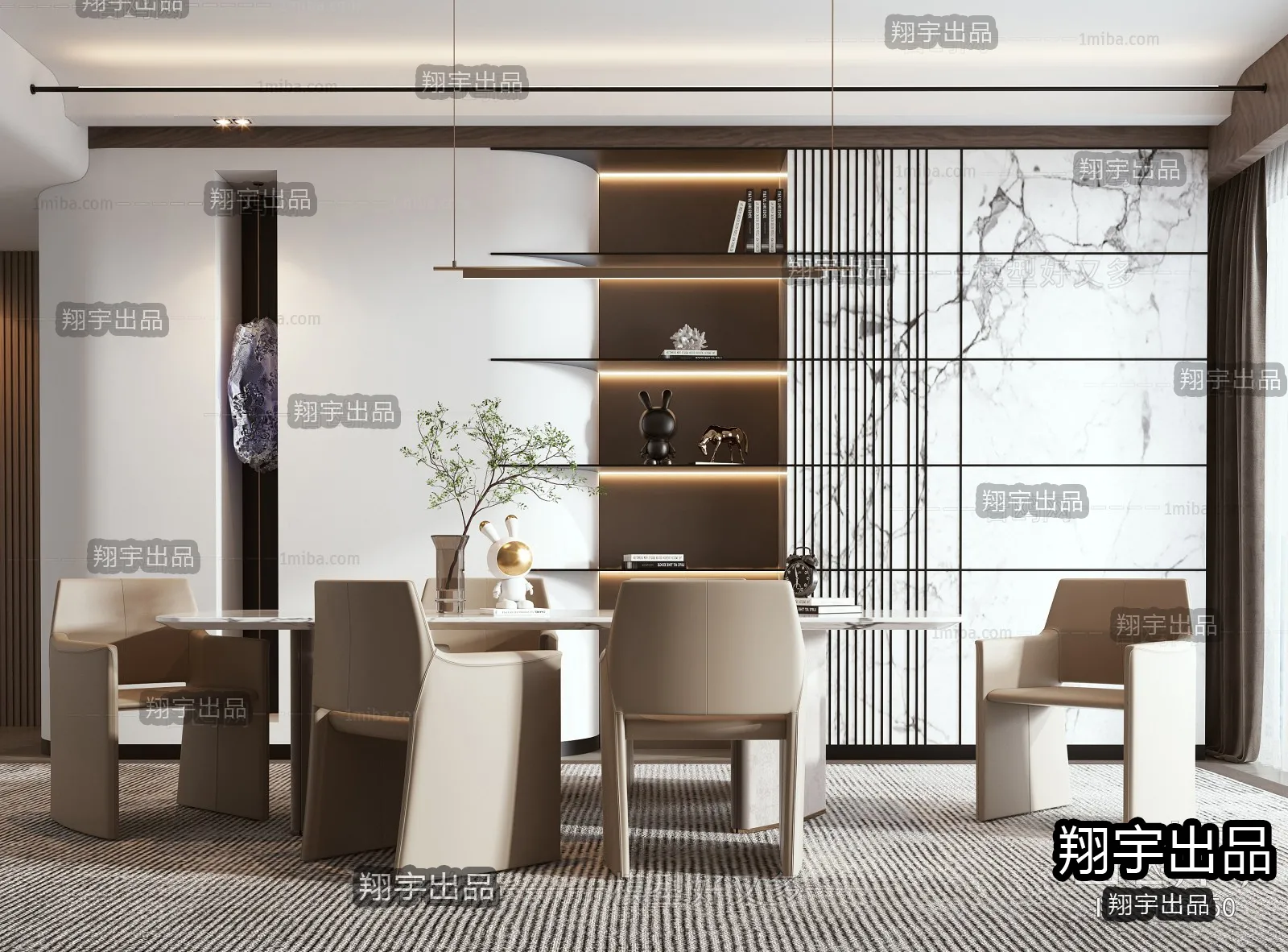 Dining Room – Modern Interior Design – 3D Models – 007