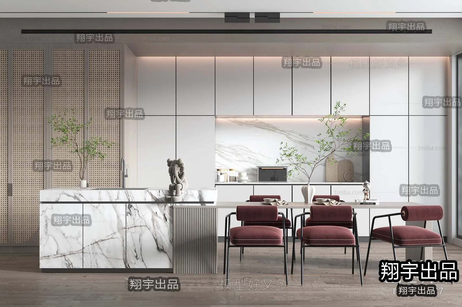 Dining Room – Modern Interior Design – 3D Models – 038