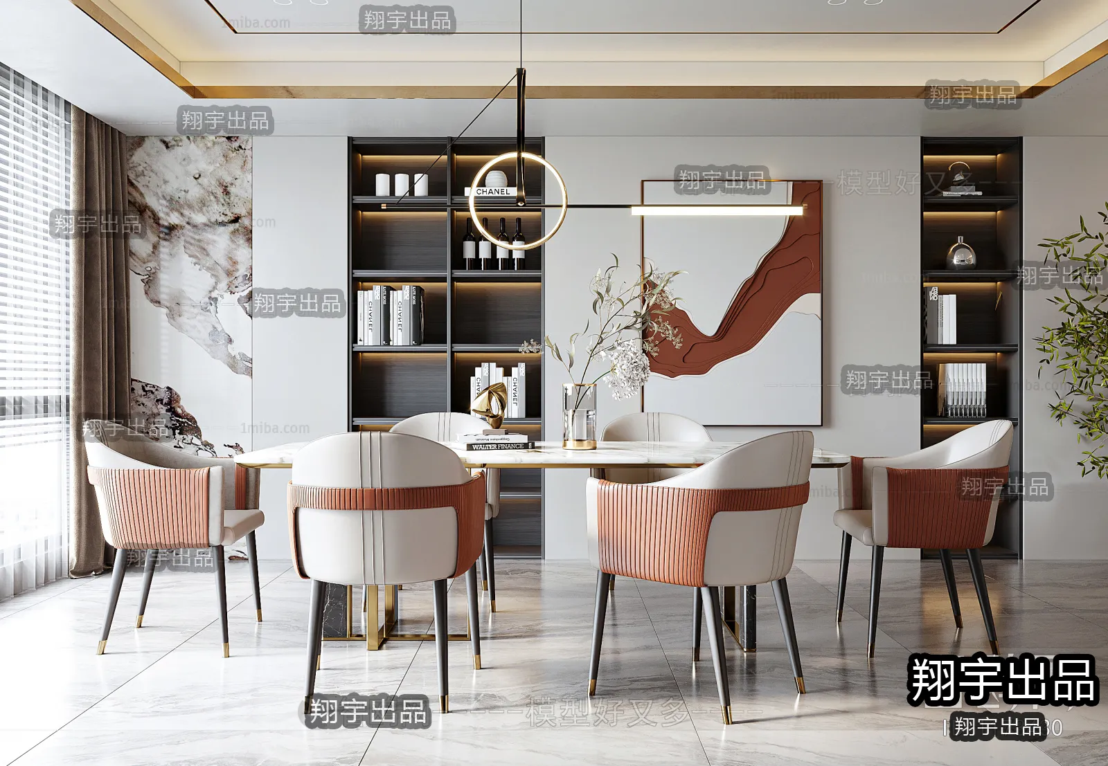 Dining Room – Modern Interior Design – 3D Models – 052
