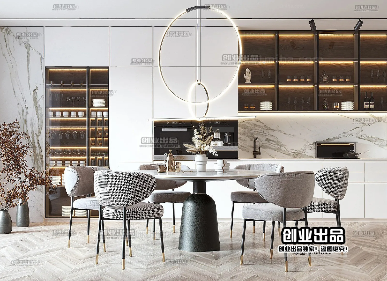 Dining Room – Modern Interior Design – 3D Models – 059