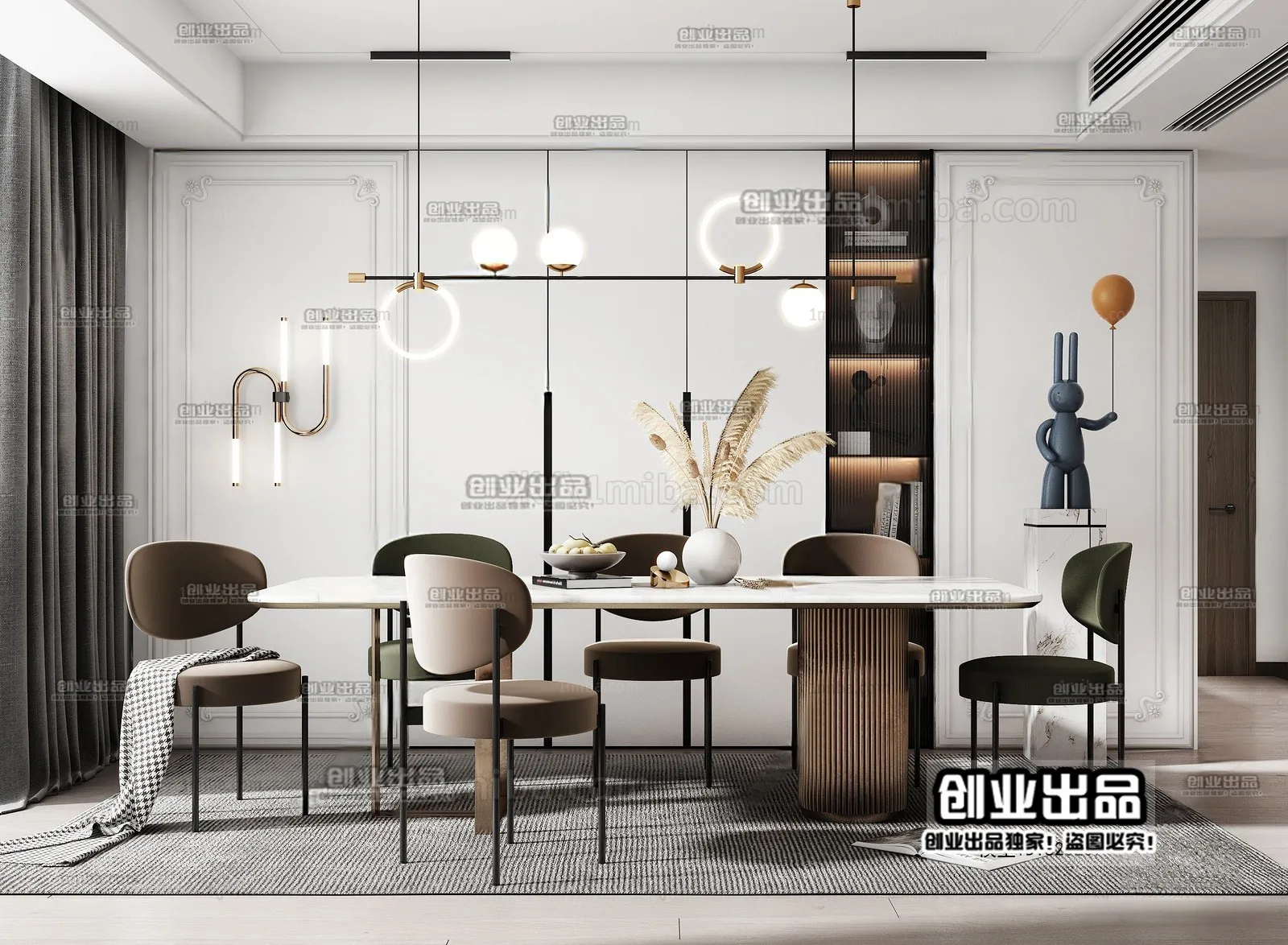 Dining Room – Modern Interior Design – 3D Models – 063