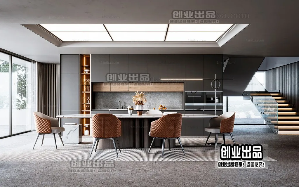 Dining Room – Modern Interior Design – 3D Models – 073