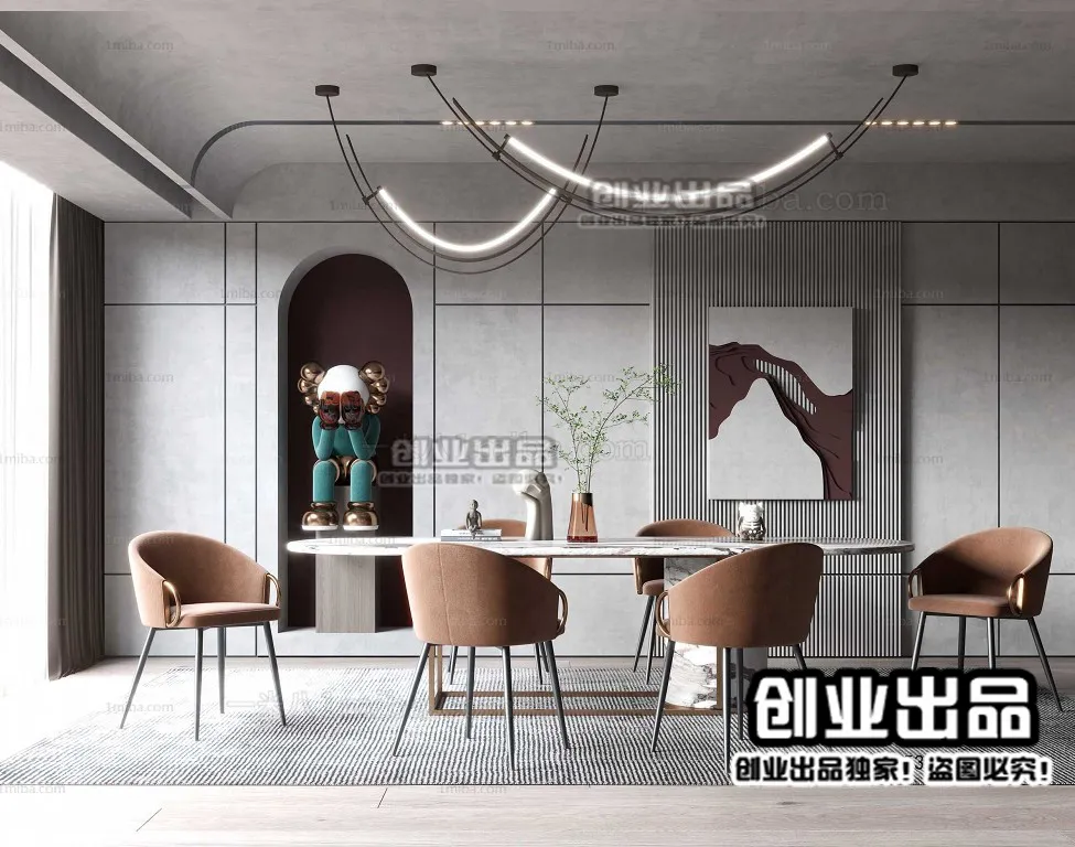 Dining Room – Modern Interior Design – 3D Models – 074
