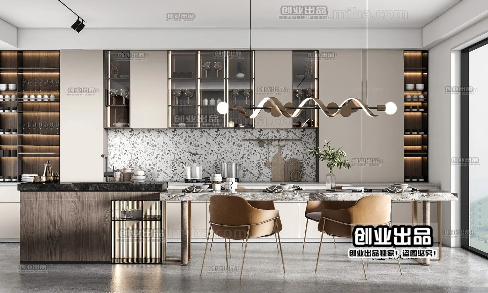 Dining Room – Modern Interior Design – 3D Models – 075