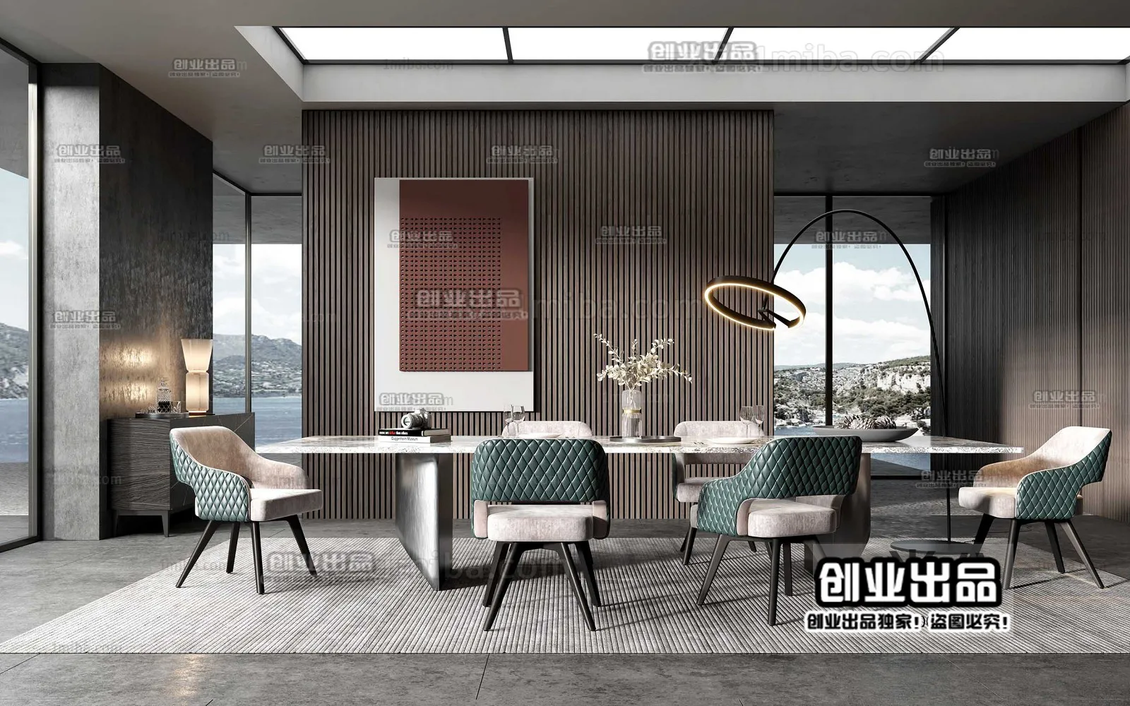 Dining Room – Modern Interior Design – 3D Models – 076
