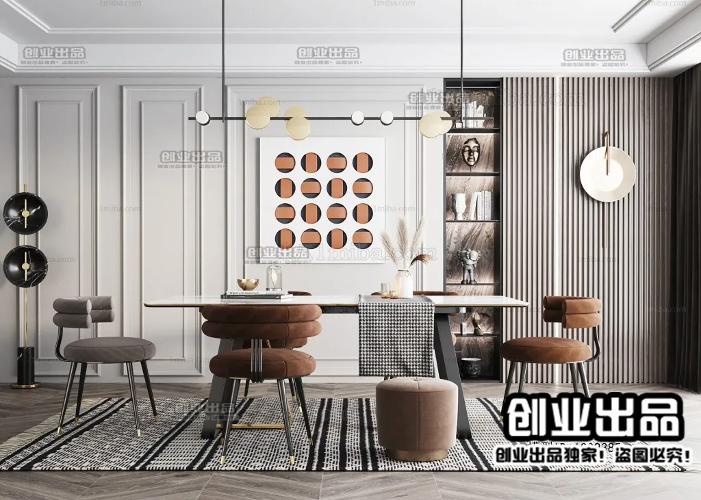 Dining Room – Modern Interior Design – 3D Models – 078