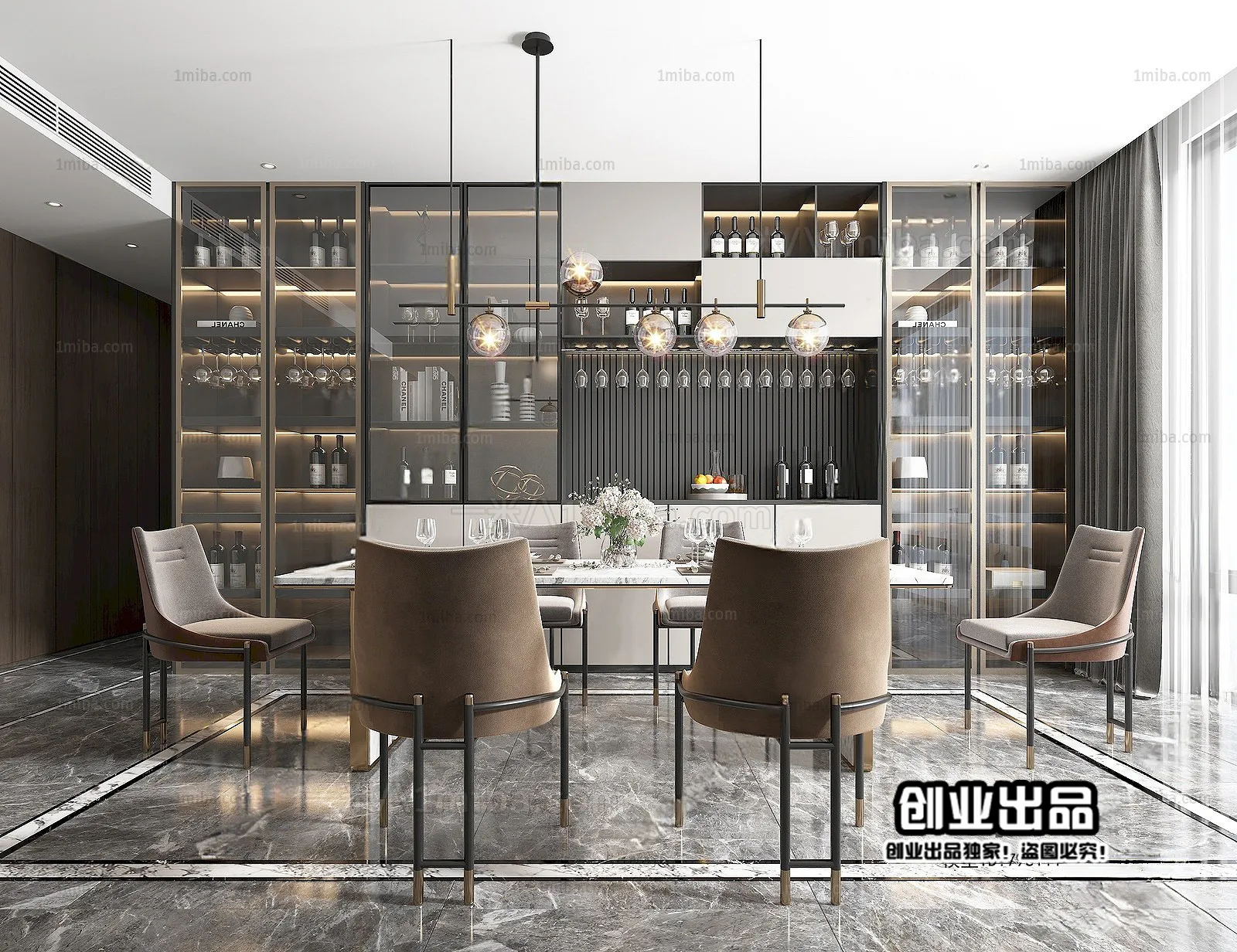 Dining Room – Modern Interior Design – 3D Models – 084