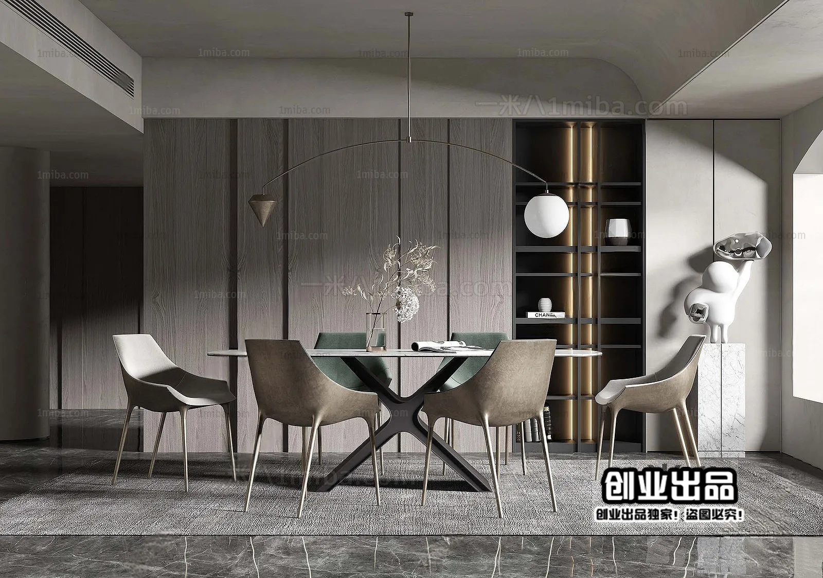 Dining Room – Modern Interior Design – 3D Models – 090