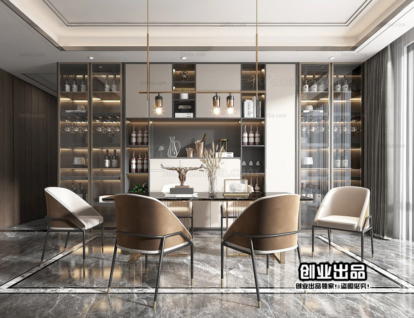 Dining Room – Modern Interior Design – 3D Models – 101