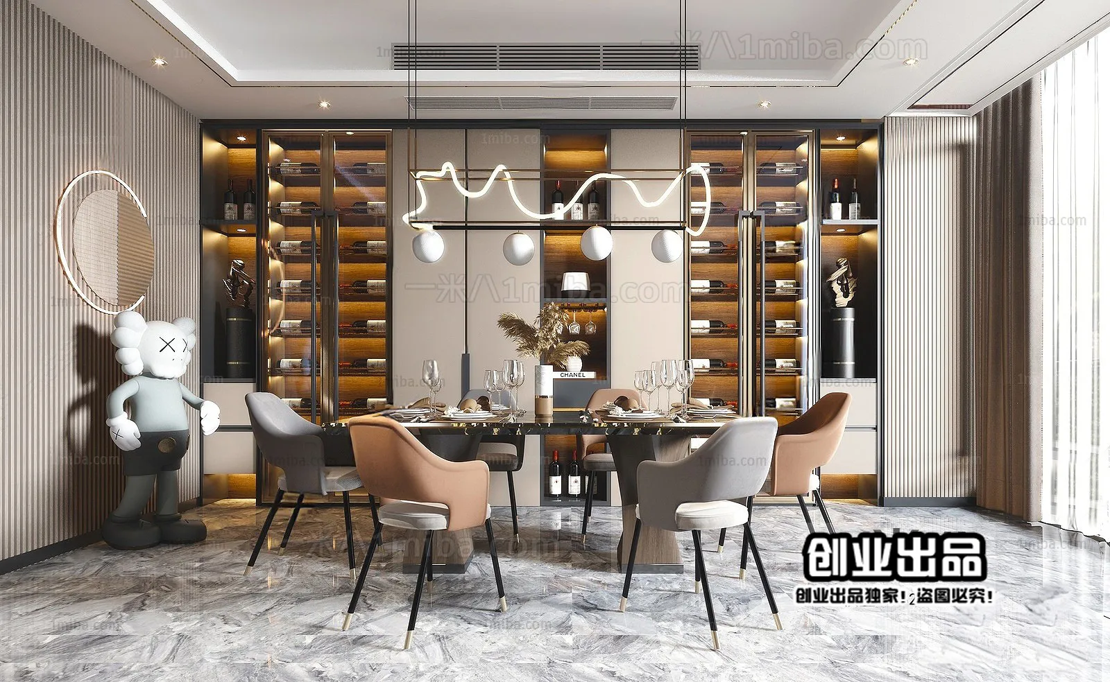 Dining Room – Modern Interior Design – 3D Models – 102