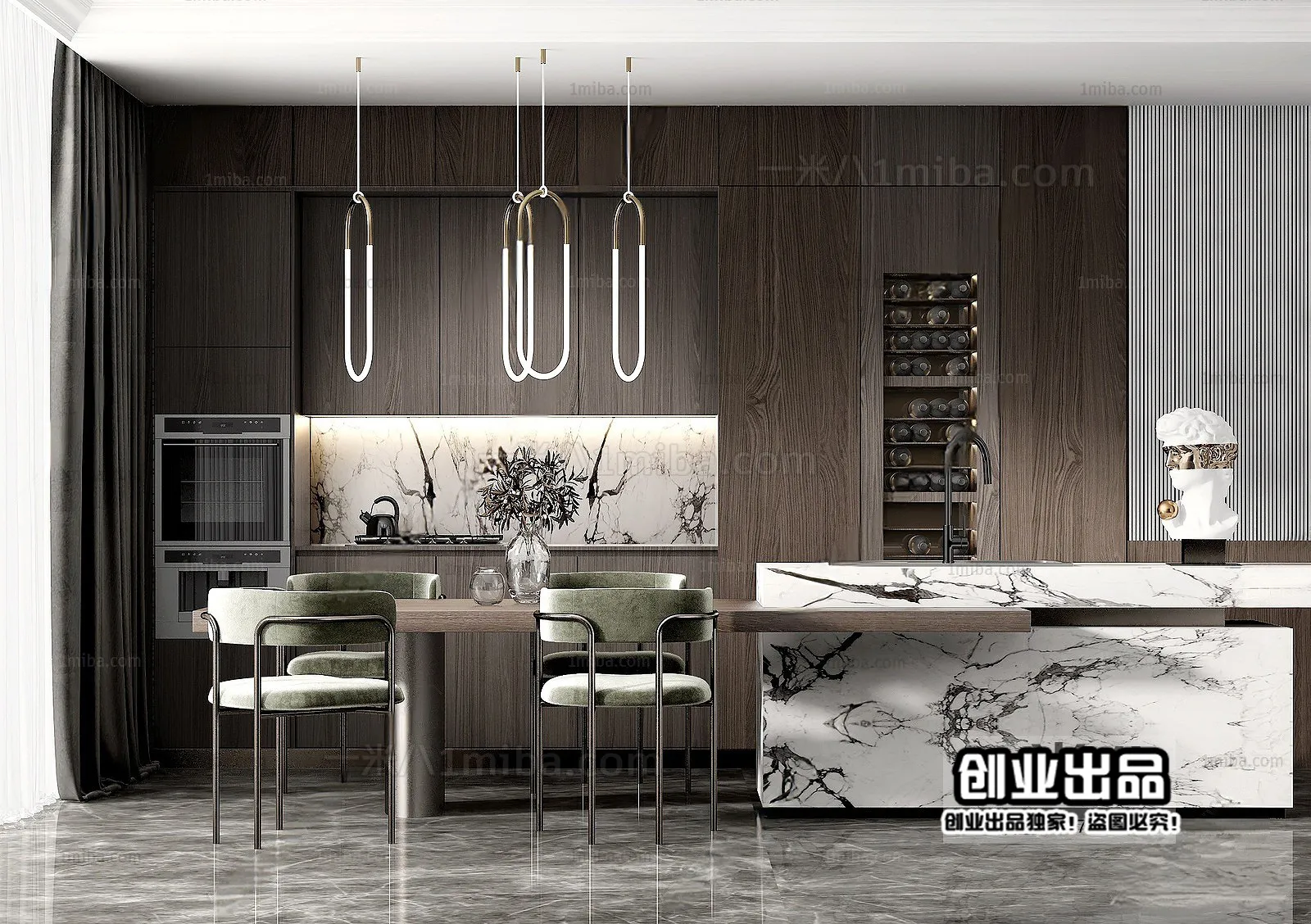 Dining Room – Modern Interior Design – 3D Models – 107