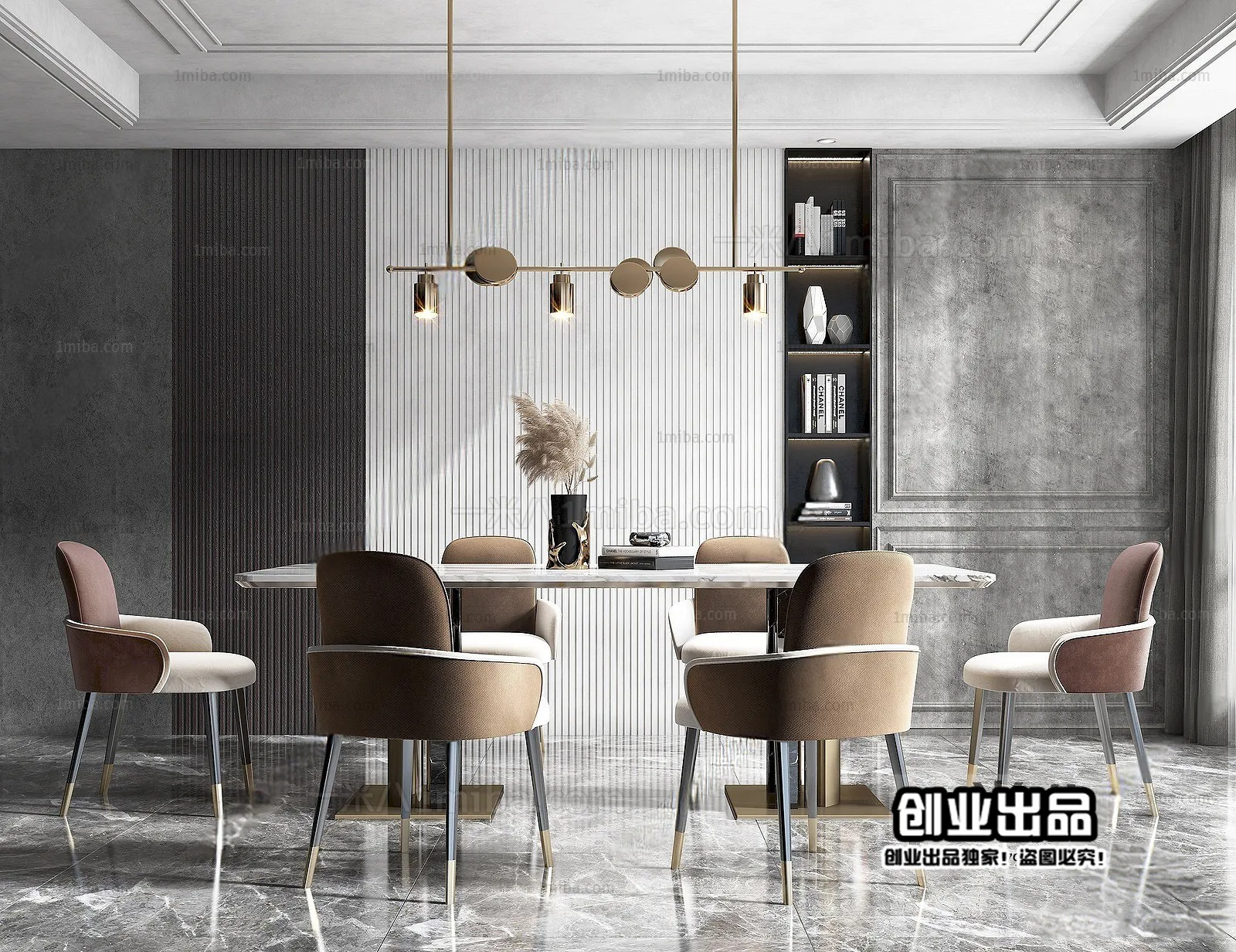Dining Room – Modern Interior Design – 3D Models – 112