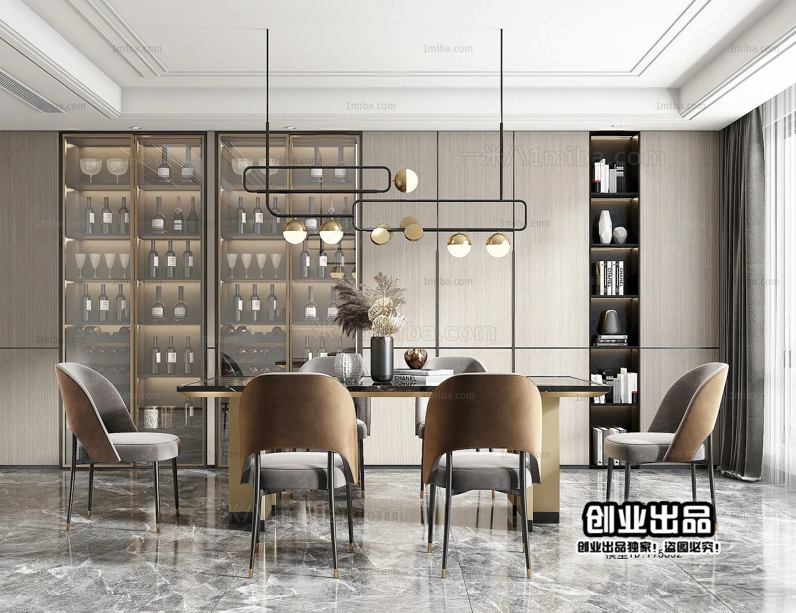 Dining Room – Modern Interior Design – 3D Models – 116