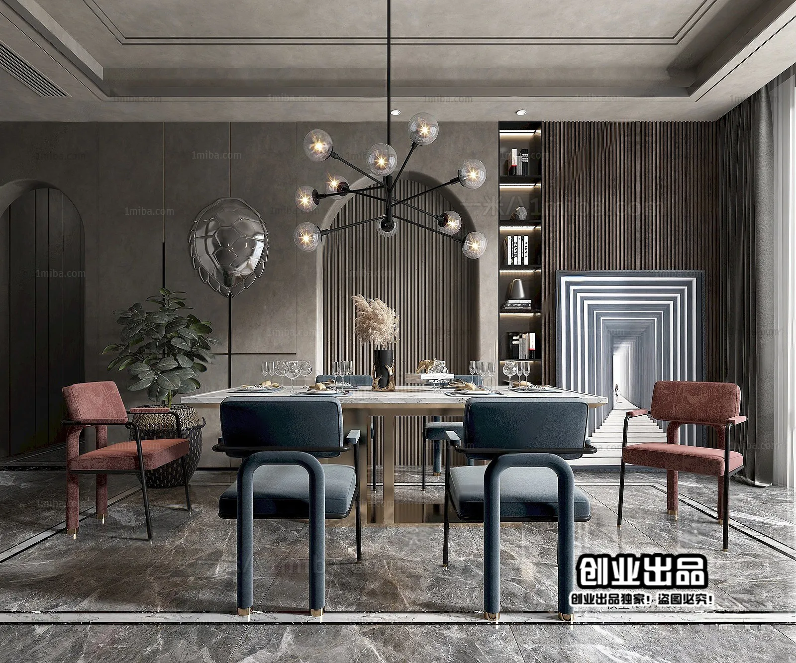 Dining Room – Modern Interior Design – 3D Models – 139