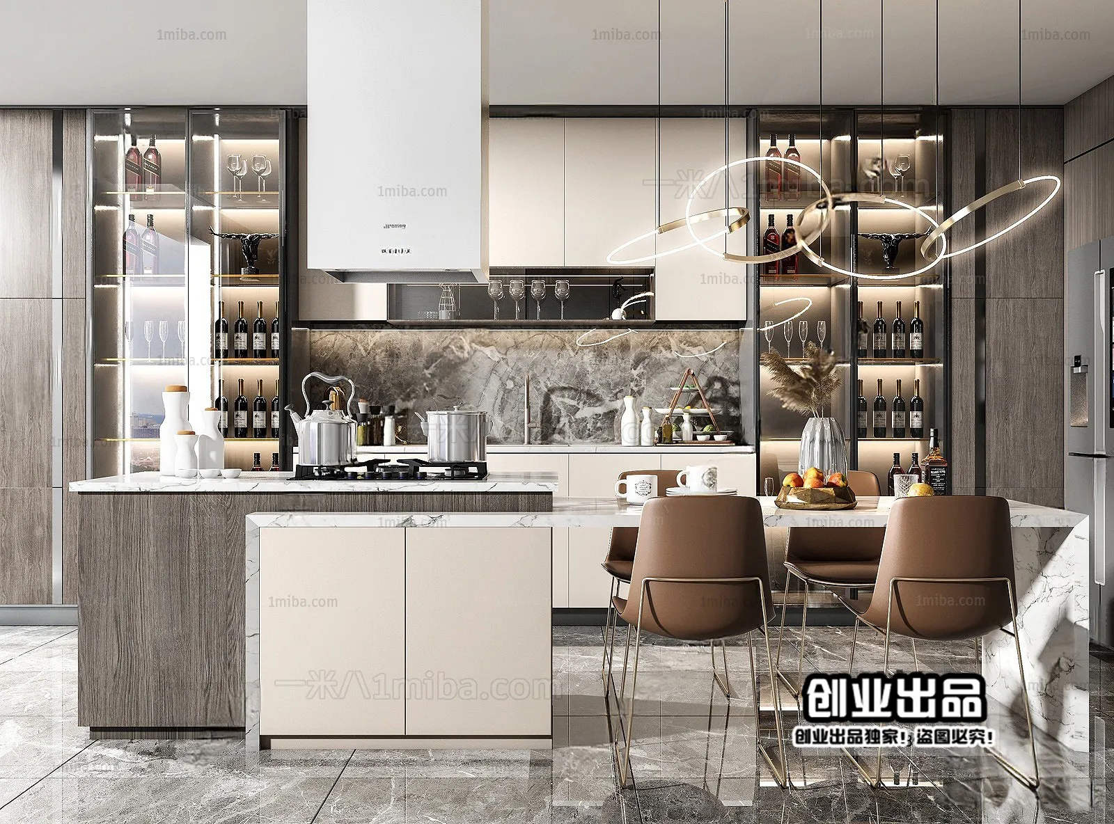 Dining Room – Modern Interior Design – 3D Models – 151
