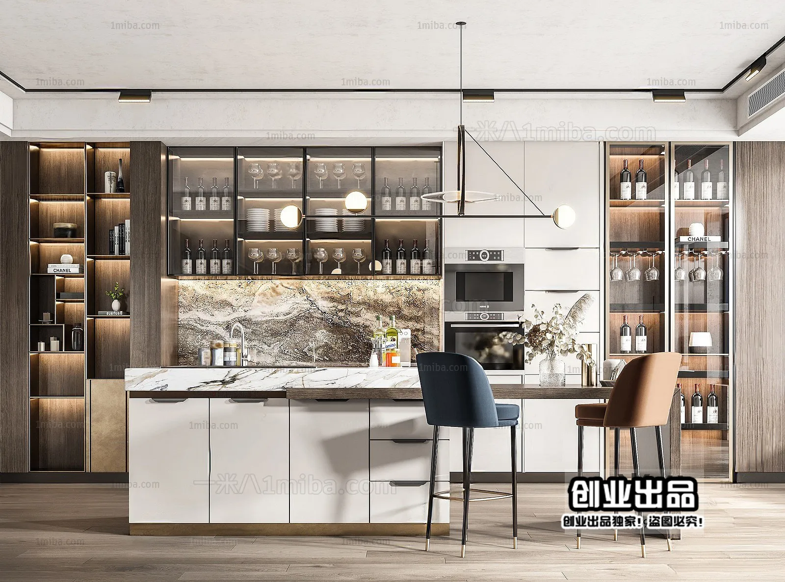 Dining Room – Modern Interior Design – 3D Models – 154