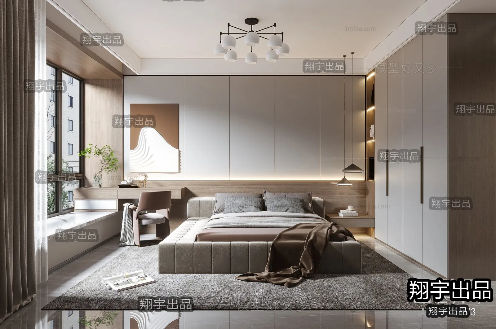 Bedroom – Modern Interior Design – 3D Models – 002