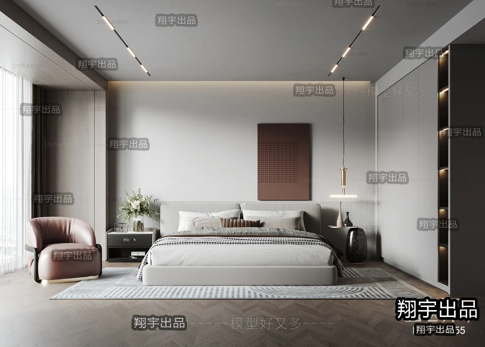 Bedroom – Modern Interior Design – 3D Models – 003