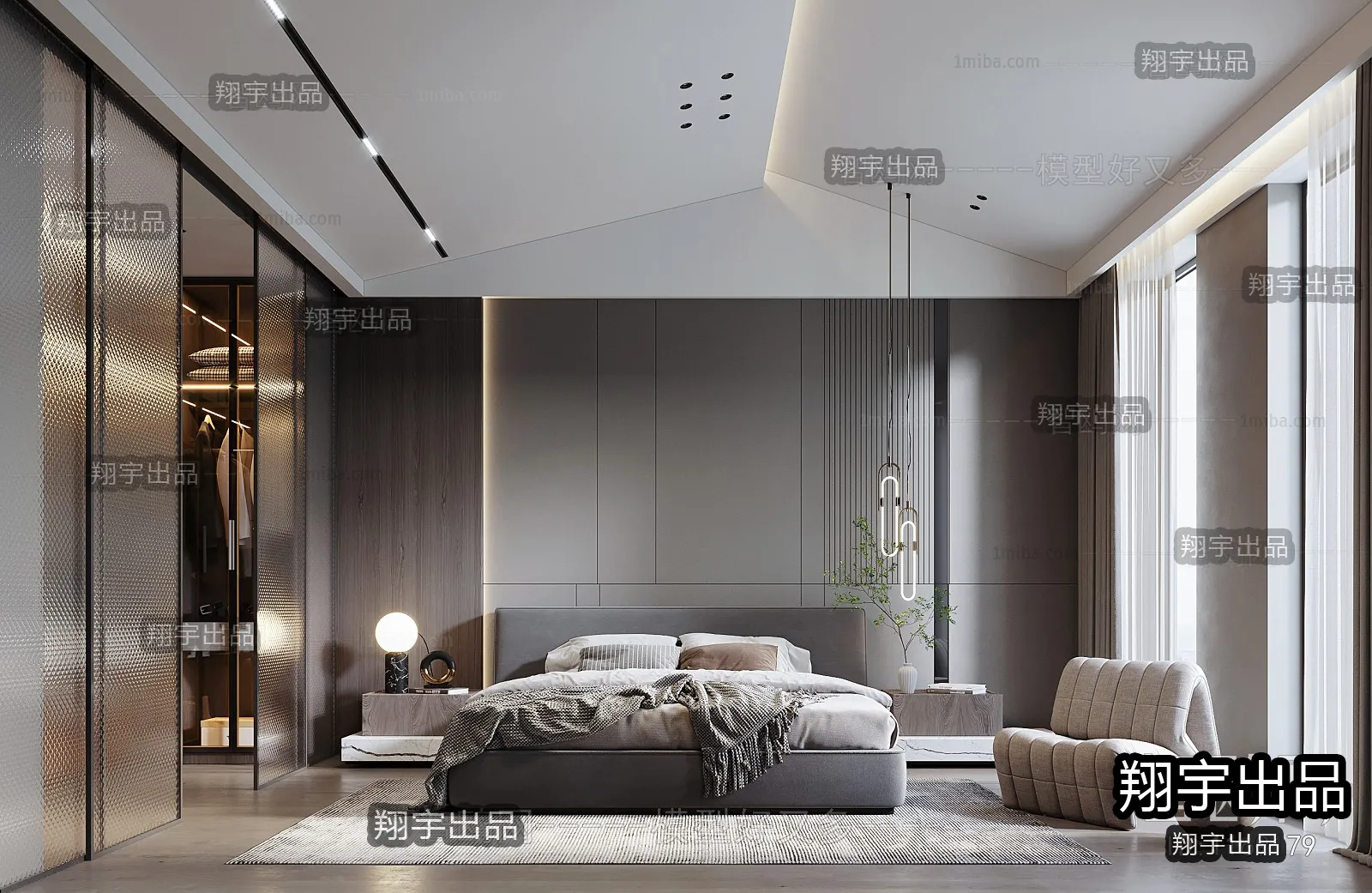 Bedroom – Modern Interior Design – 3D Models – 005