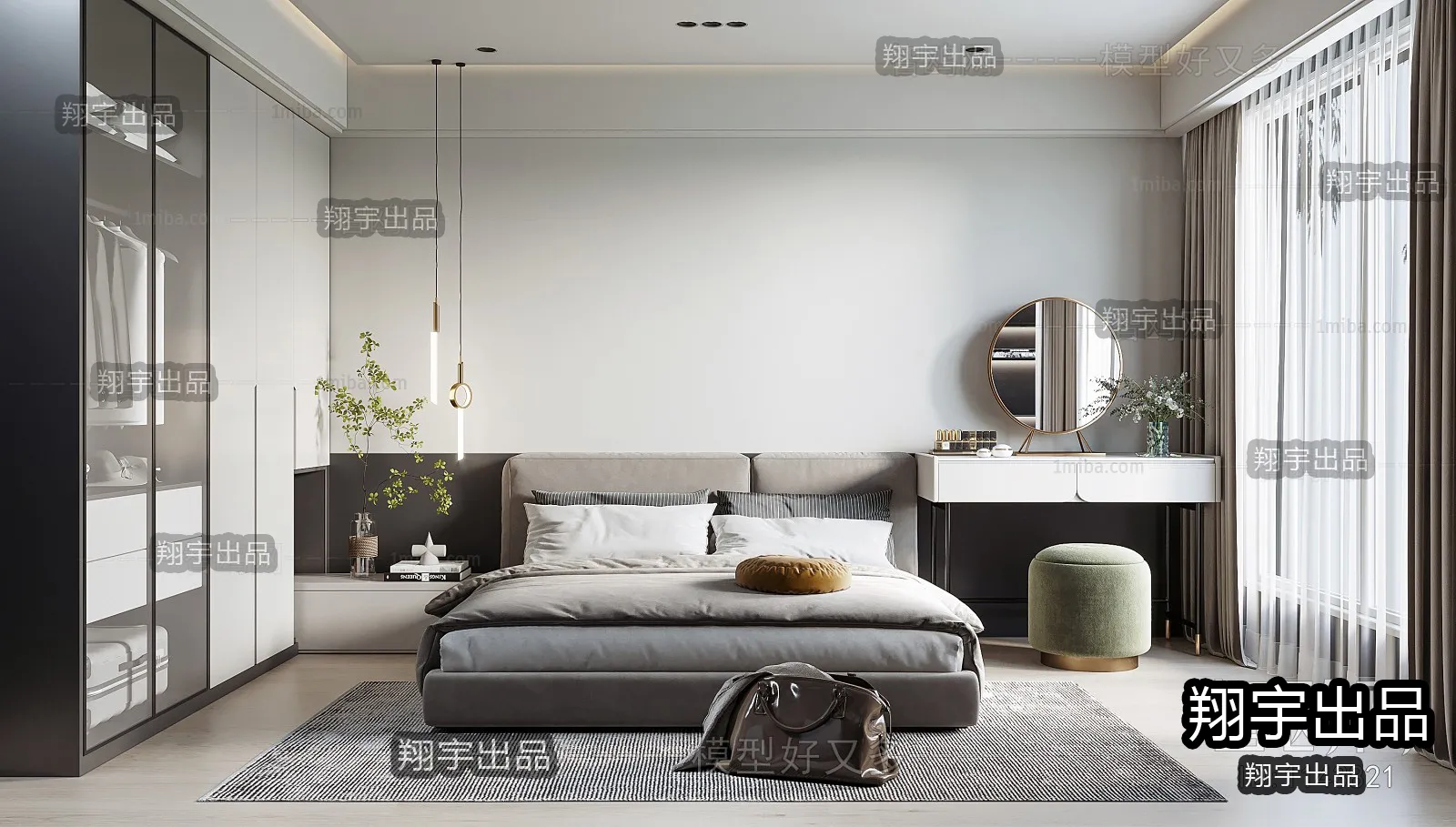 Bedroom – Modern Interior Design – 3D Models – 006