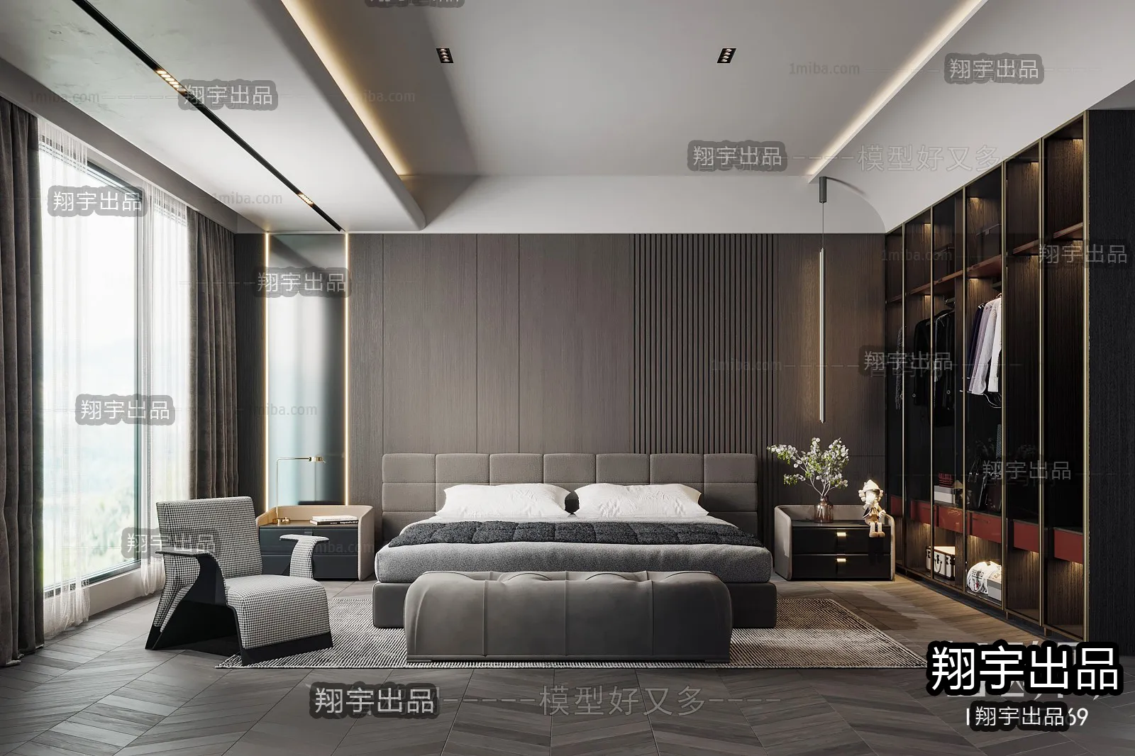 Bedroom – Modern Interior Design – 3D Models – 007