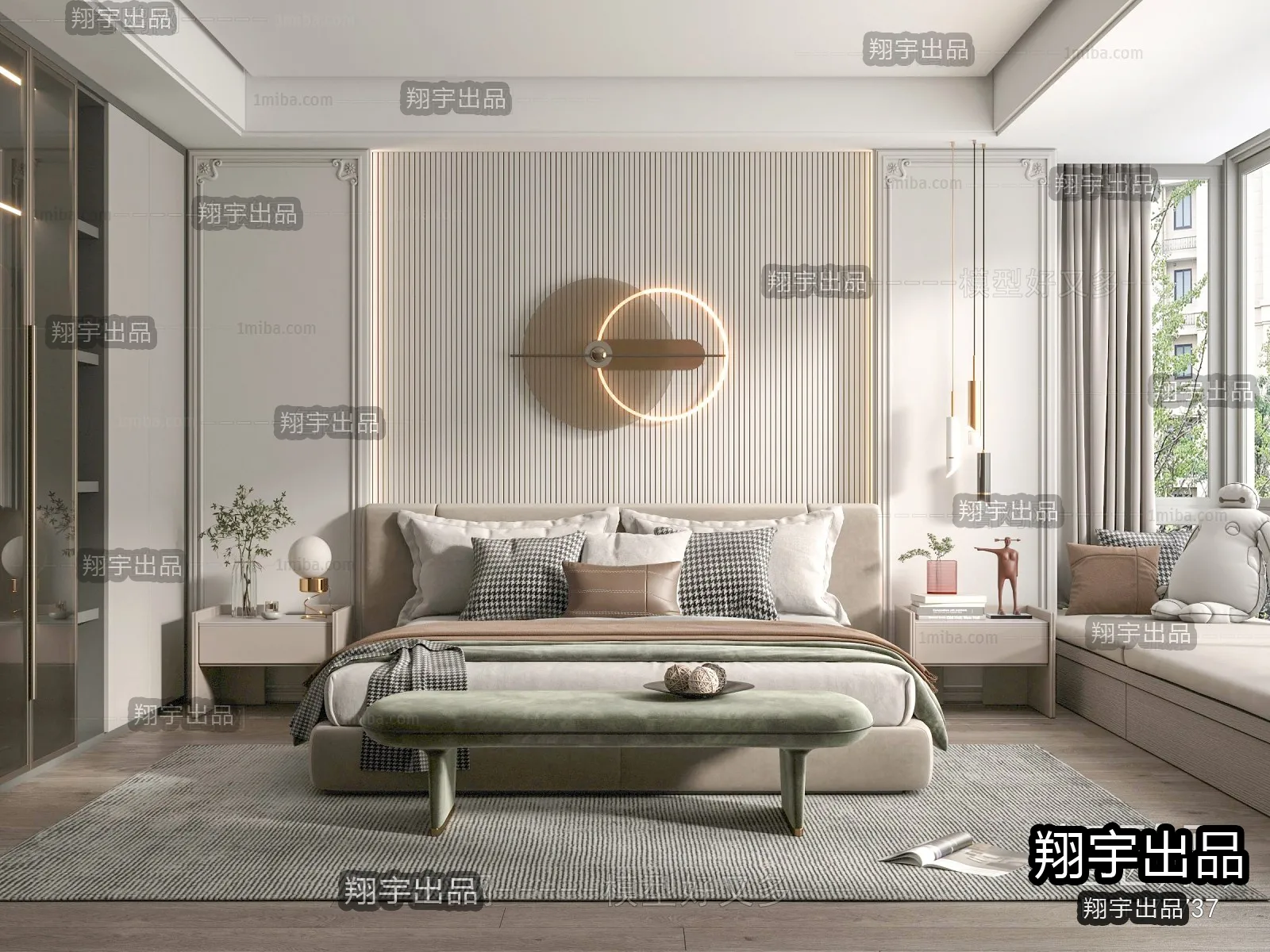 Bedroom – Modern Interior Design – 3D Models – 008